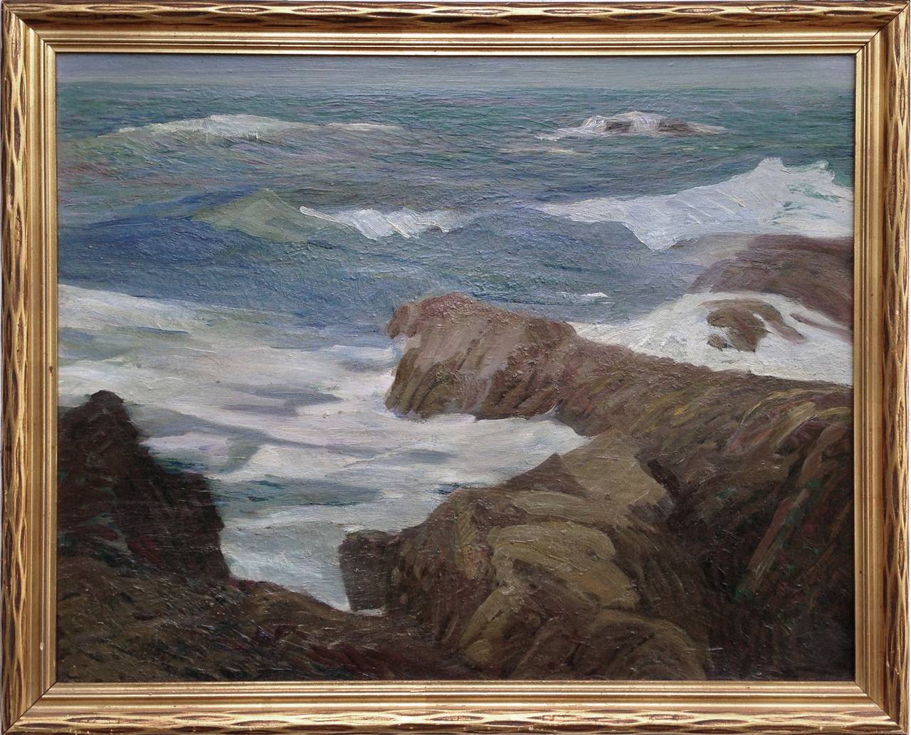 Unknown Landscape Painting - Early 20th Century Big Sur Seascape