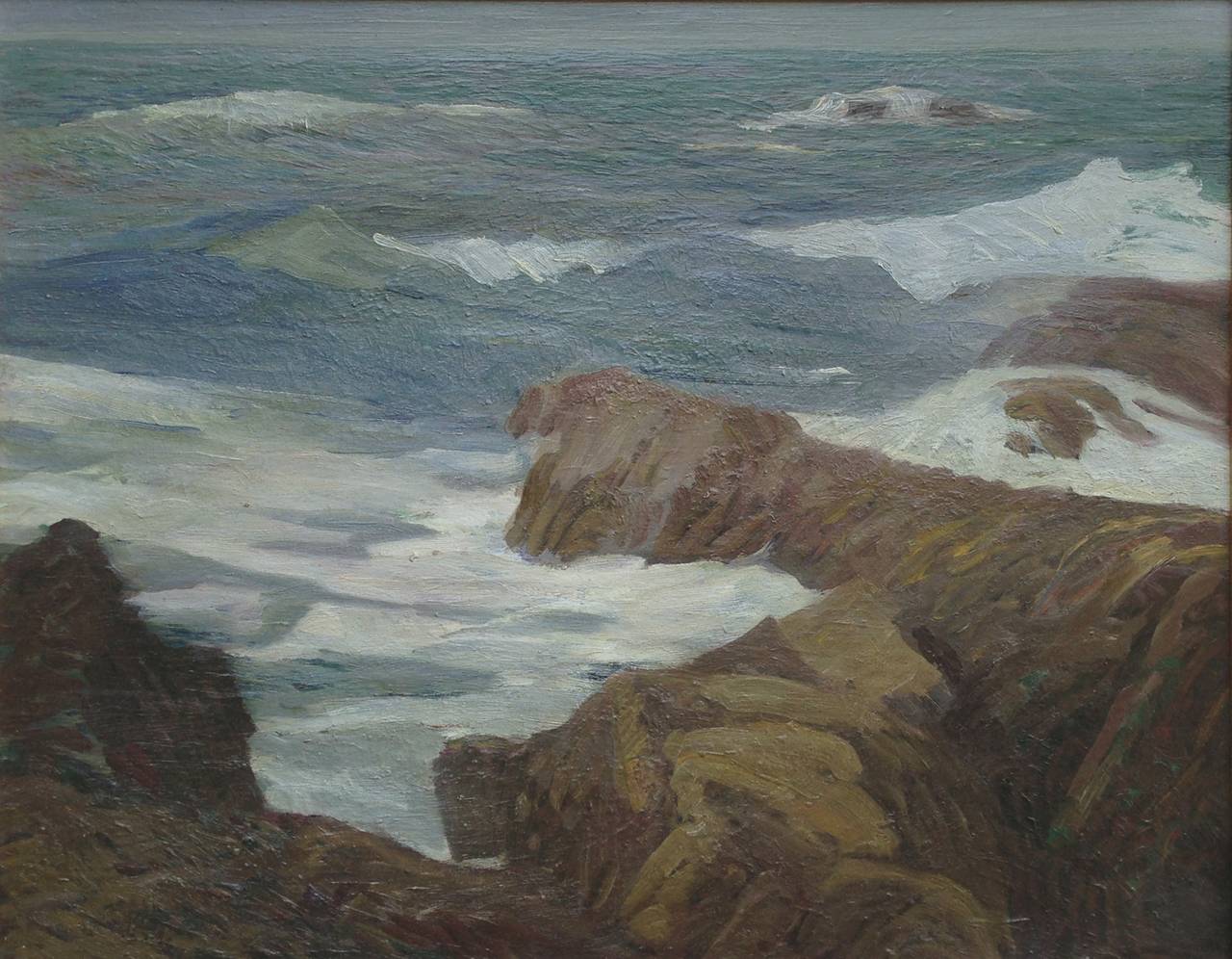 Early 20th Century Big Sur Seascape - Painting by Unknown