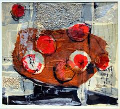 Naturaleza muerta abstracta de manzana de mediados de siglo