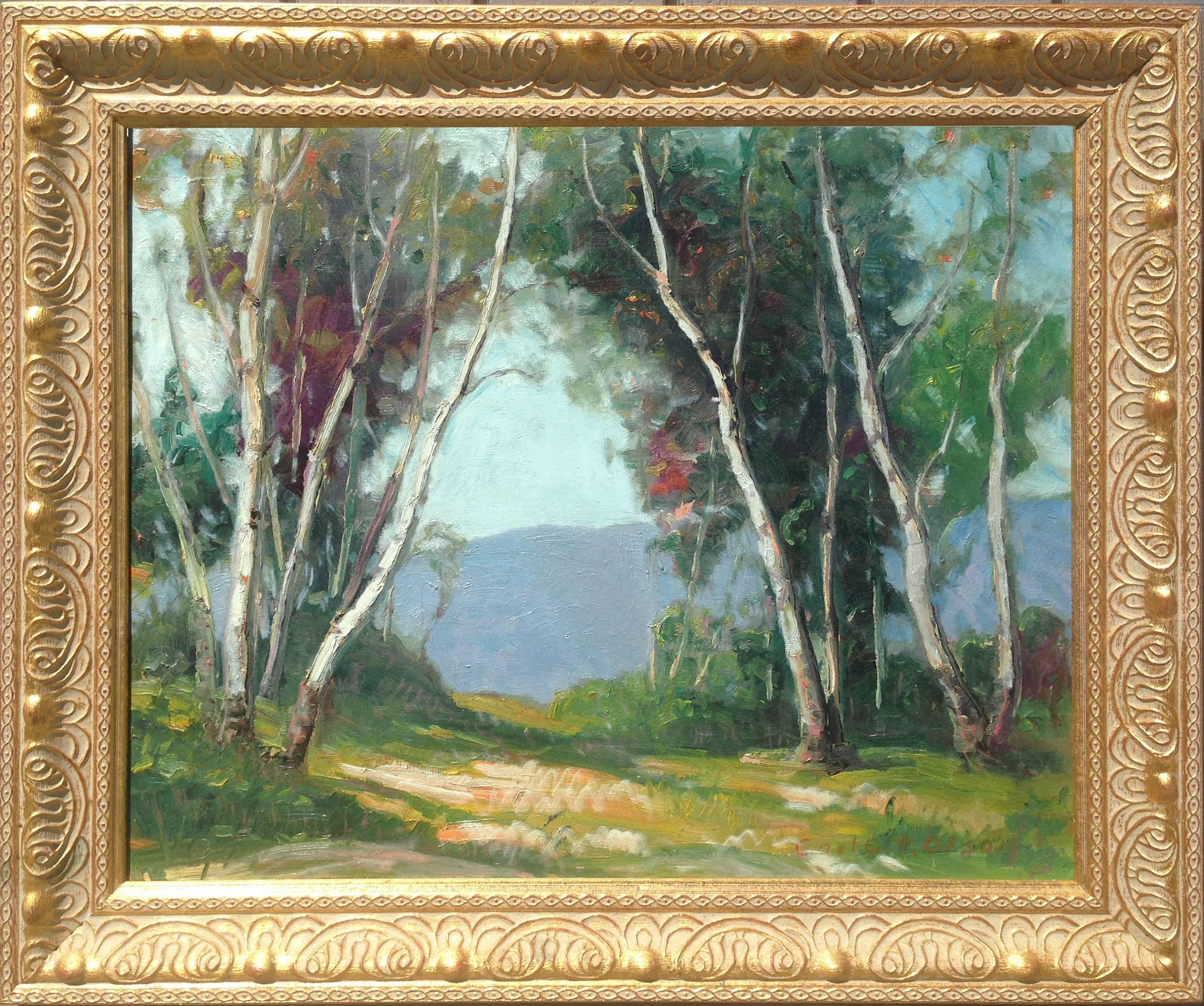 Carl G. T. Olson Landscape Painting - Mountain Path Landscape