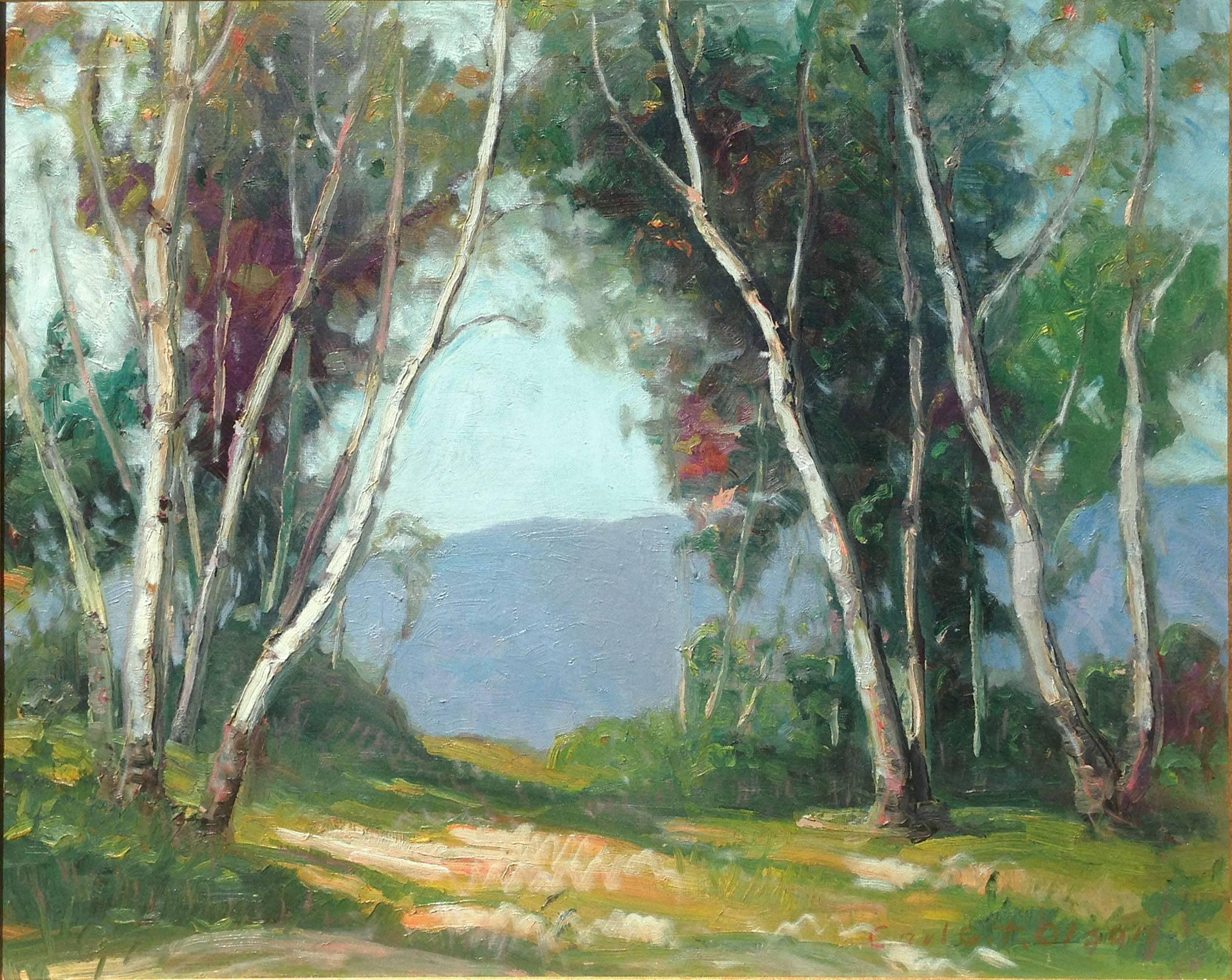 Mountain Path Landscape - Painting by Carl G. T. Olson