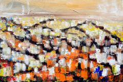 Paysage abstrait moderne du milieu du siècle dernier - Les collines de San Francisco dans le brouillard