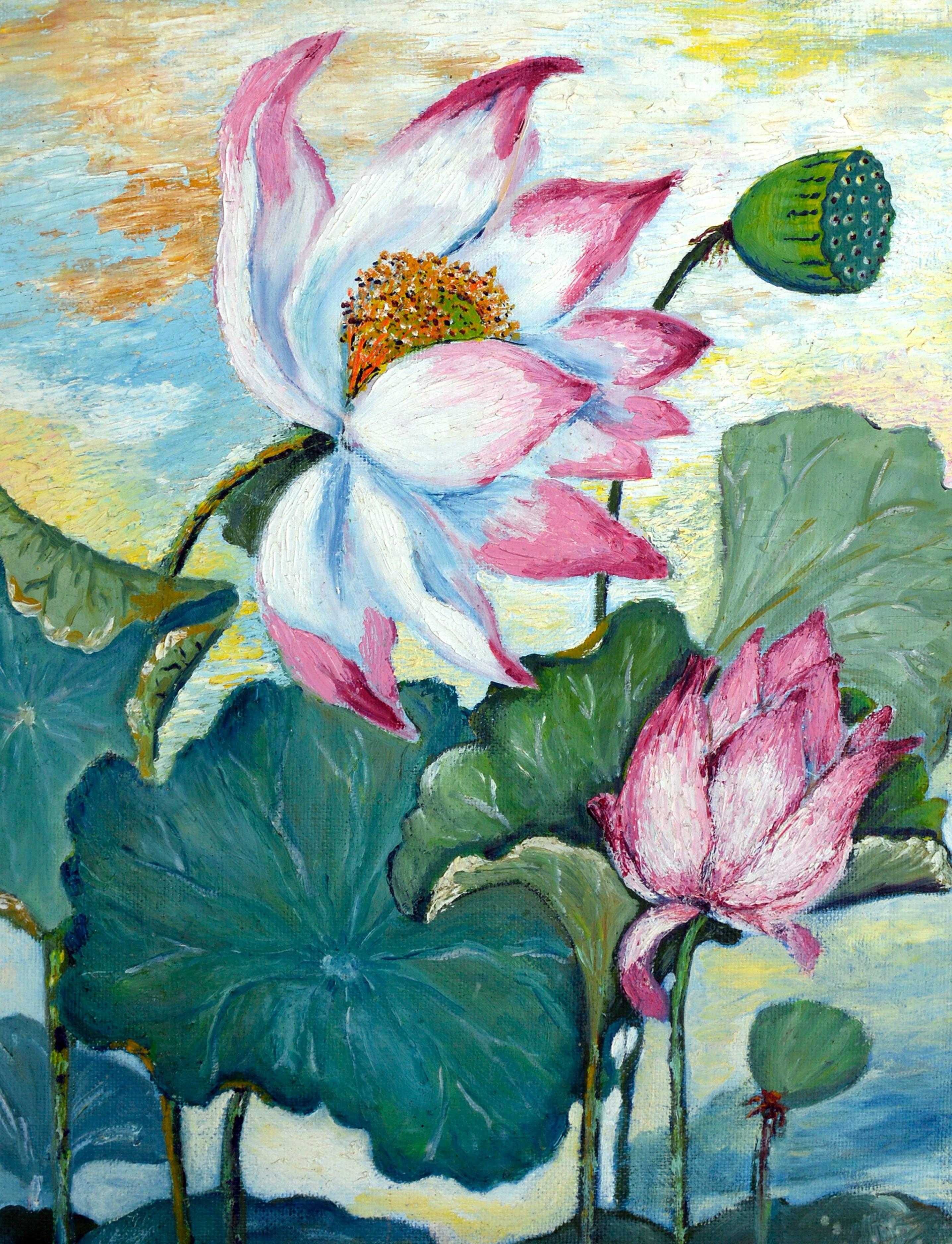 blauer lotus in der impressionistischen kunst