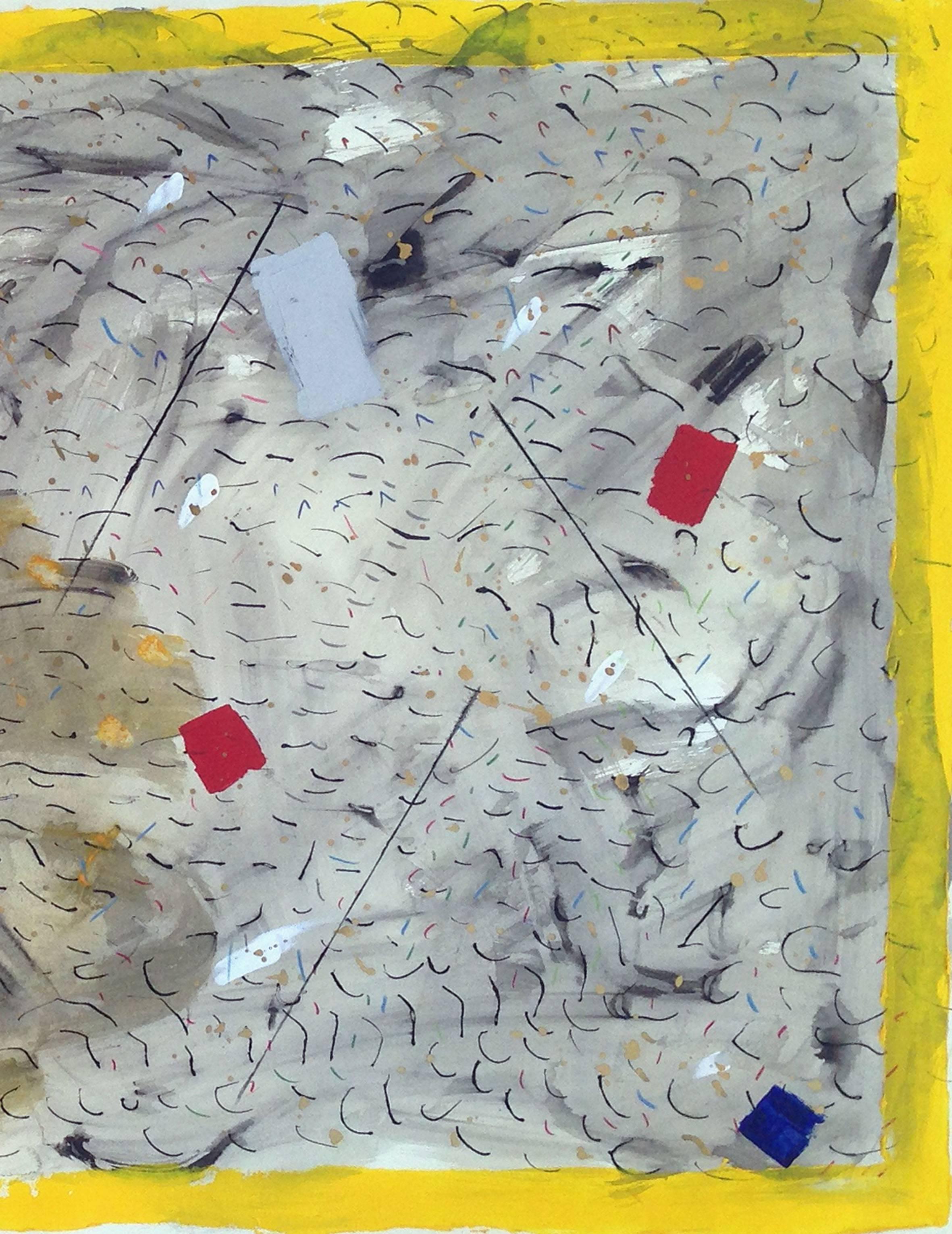 Positional Abstract - Beige Abstract Painting by Michael Dee Cookinham