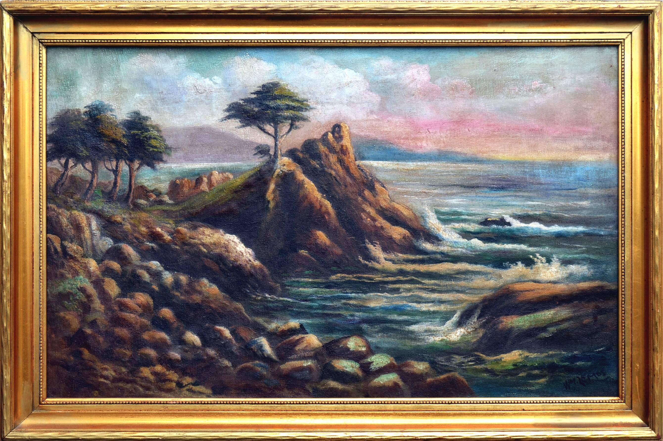 William M. Lemos Landscape Painting - Cypress Point by William Lemos