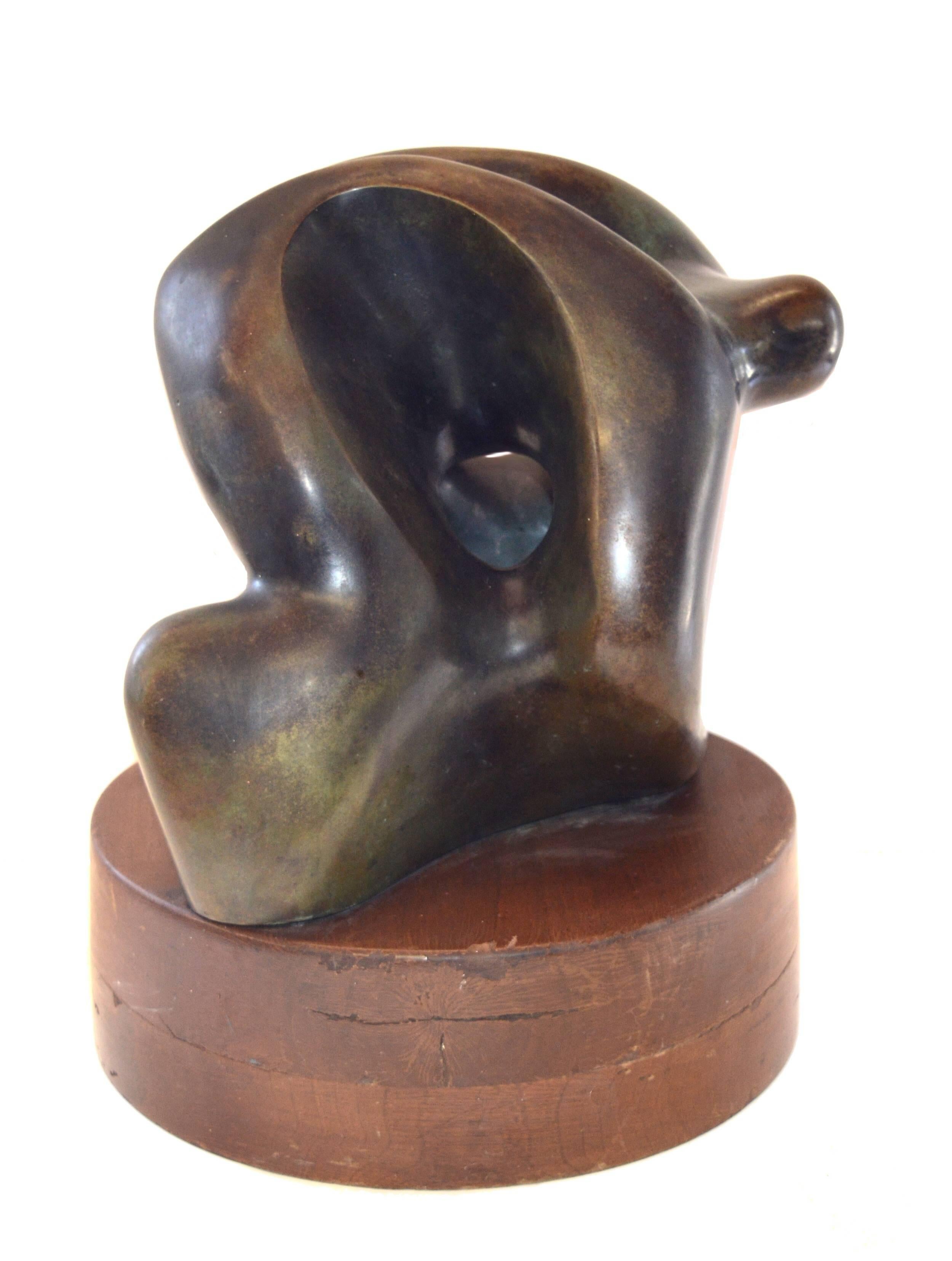 Unrelenting - Brown Abstract Sculpture by Jim Hunolt