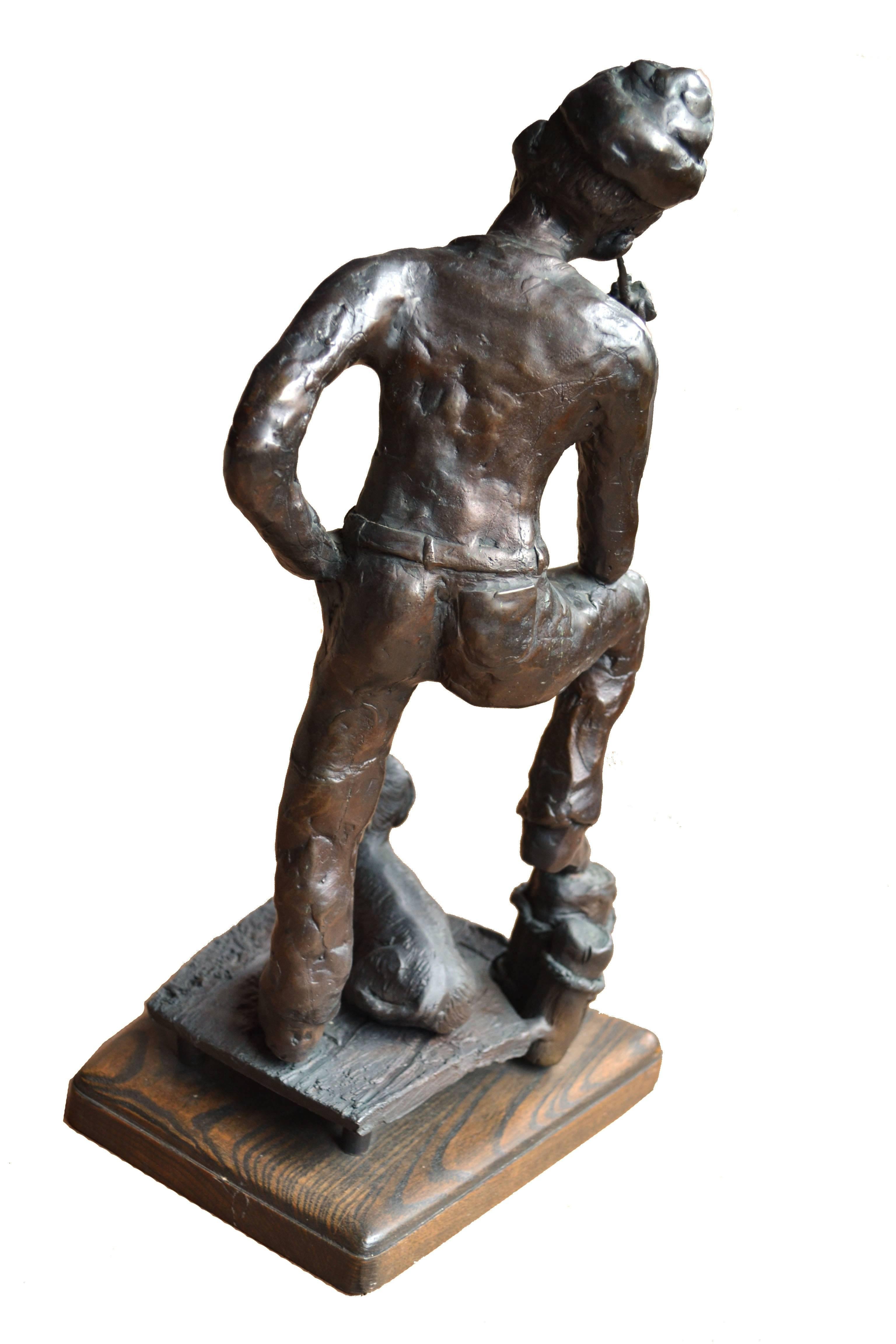 Sea Chant Captain - Sculpture by Owen H. Gumbin