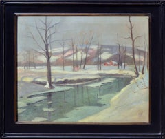 A Winter Scene - Snowy 1930's Landscape