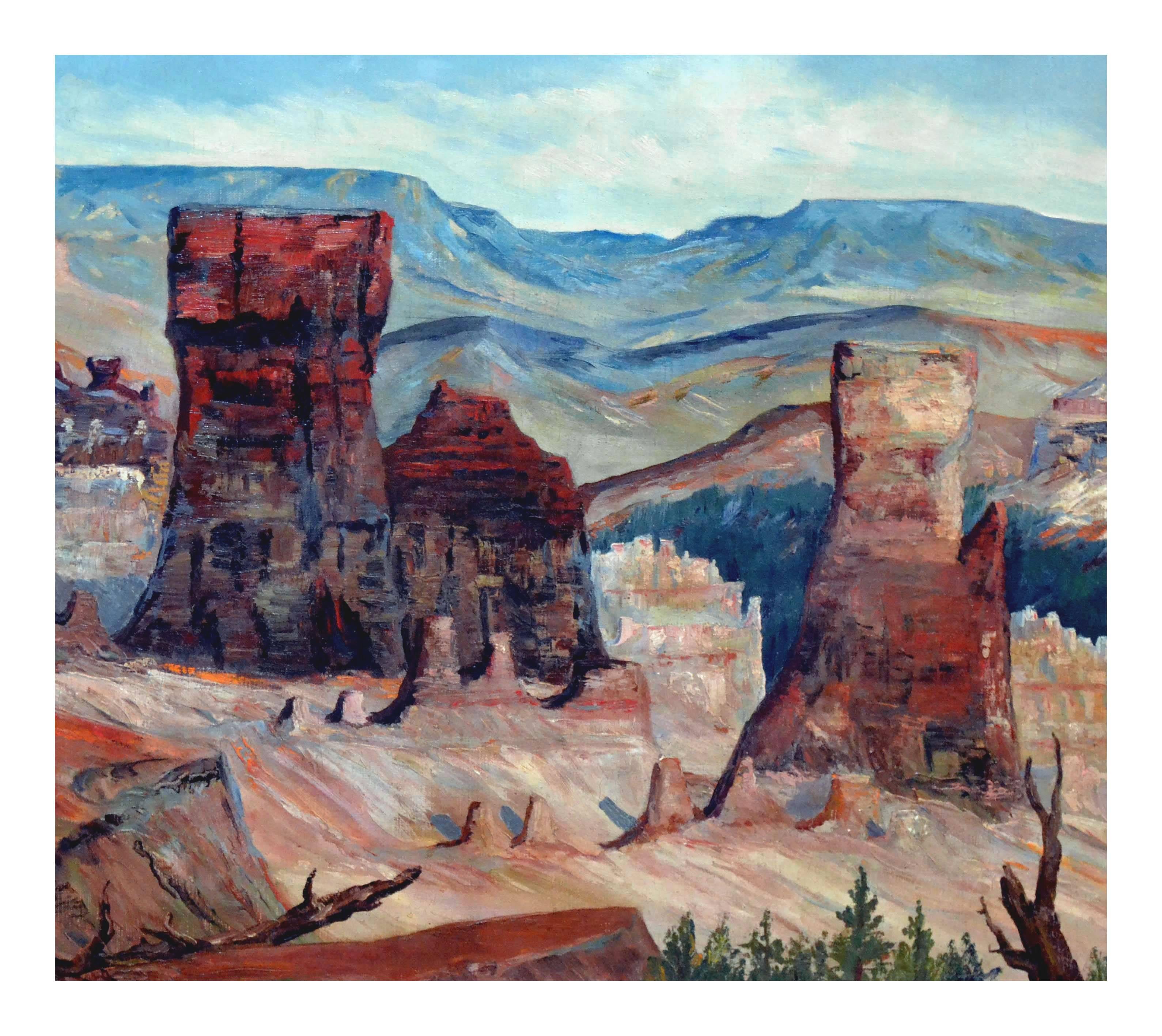 Grand Canyon 1930 - Painting by Virgil Trotter