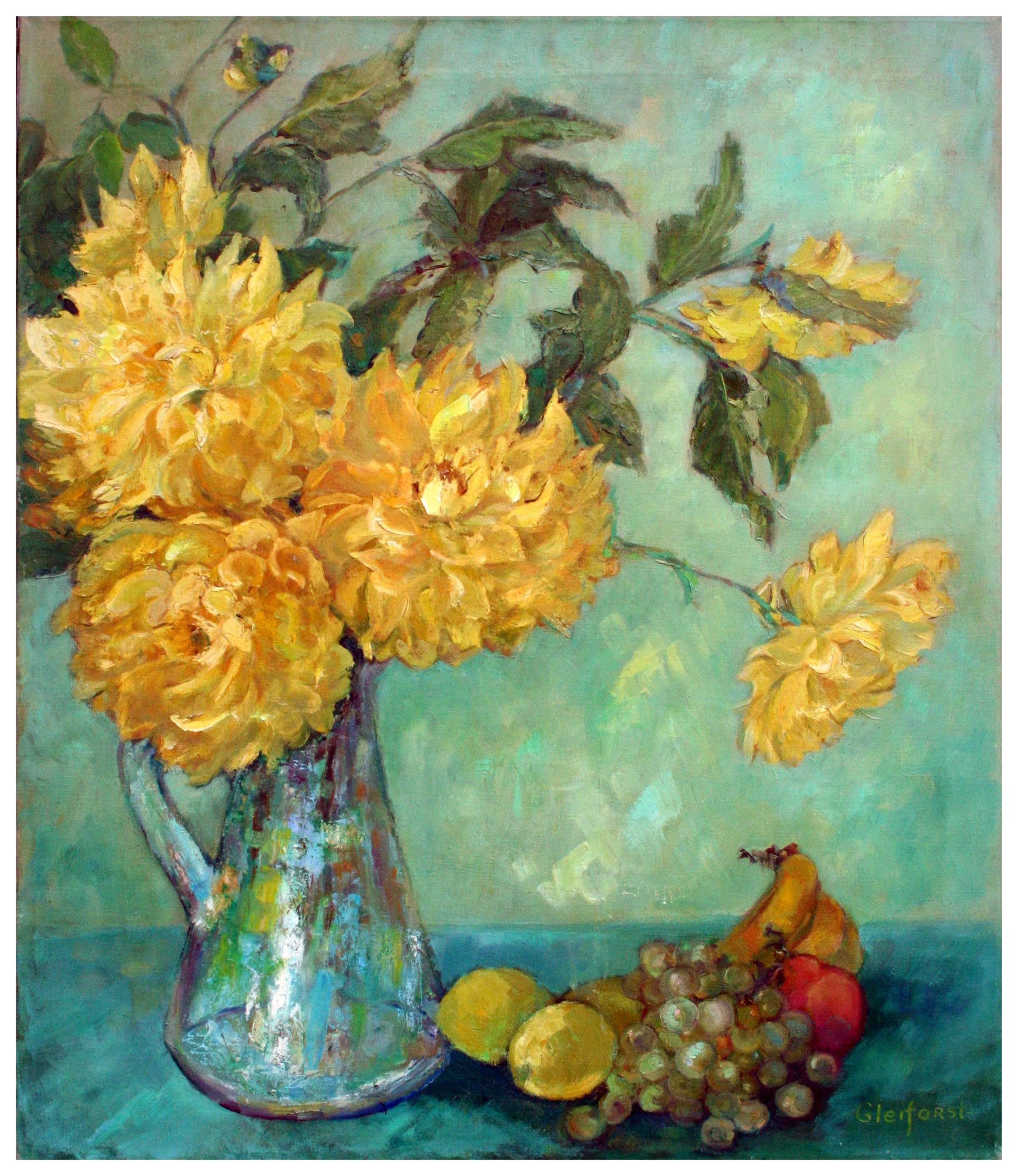 Helen Enoch Gleiforst Still-Life Painting - Flowers and Fruit