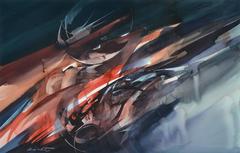 Cosmos - 1970's Abstract Watercolor