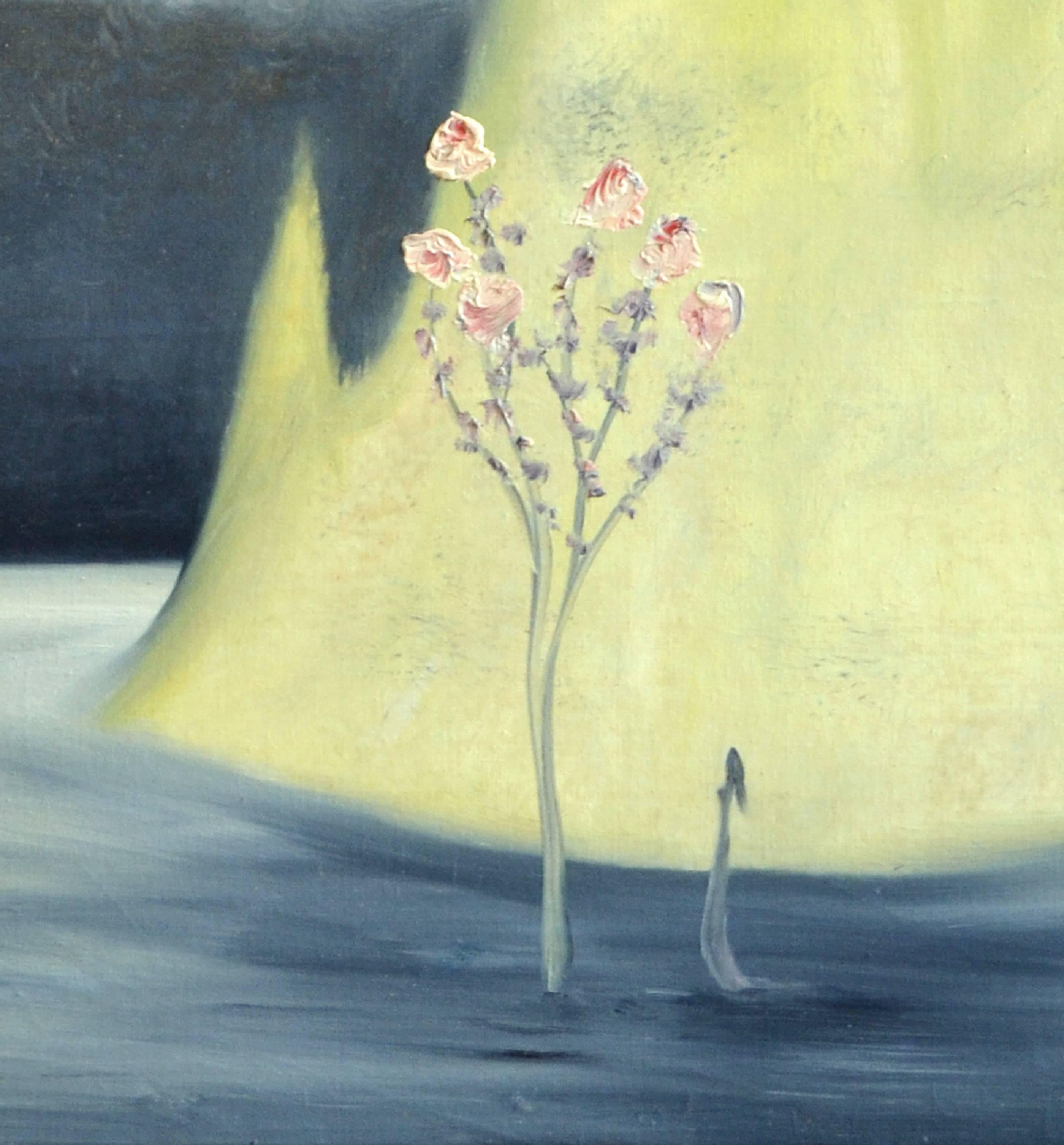 Yellow Island and Rose Tree - Painting by Marguerite Blasingame