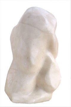 Mid Century Modern Abstract Figurative Alabaster Sculpture 