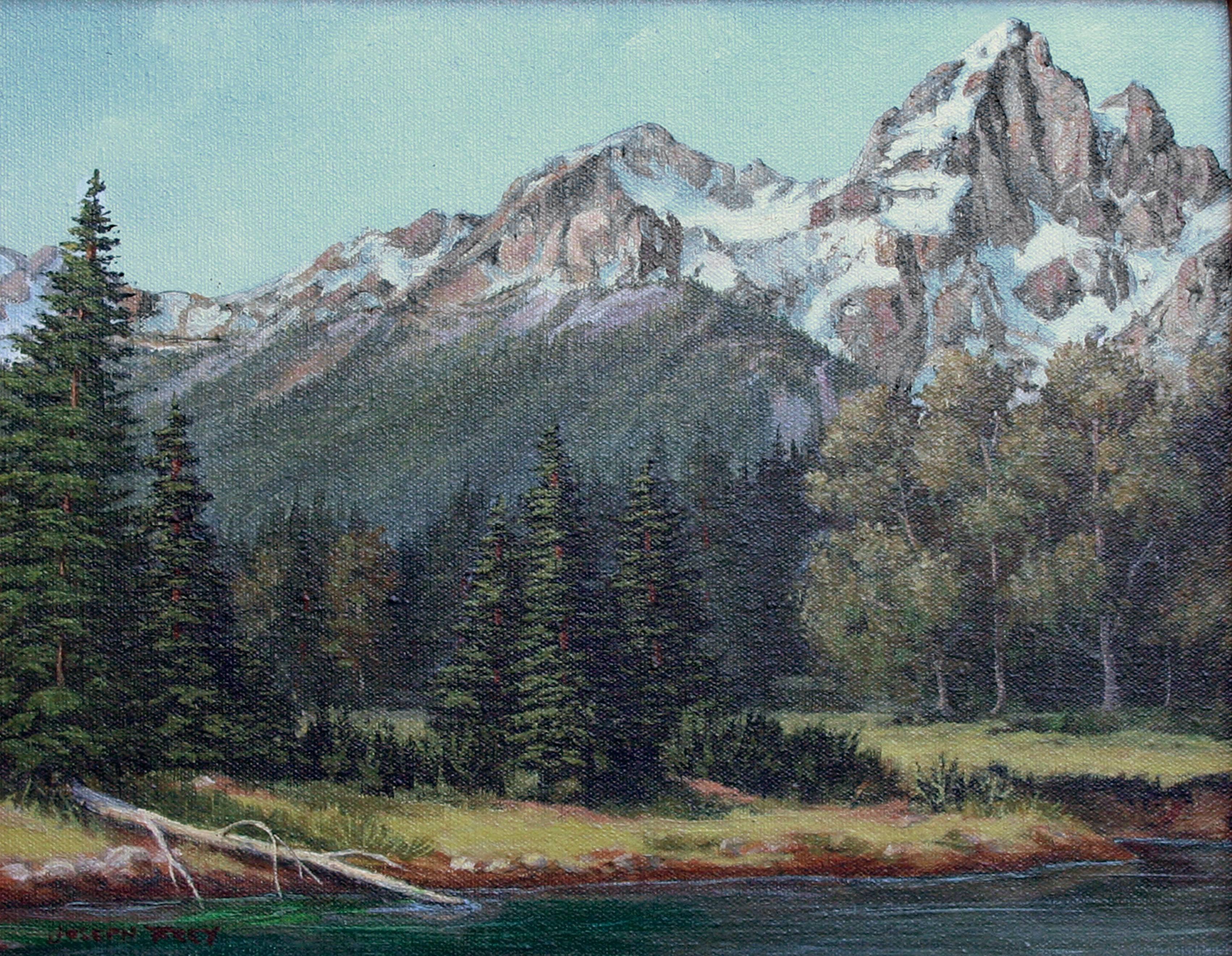 Paysage de forêt de montagnes de Californie du milieu du siècle dernier, par Joseph Frey en vente 1
