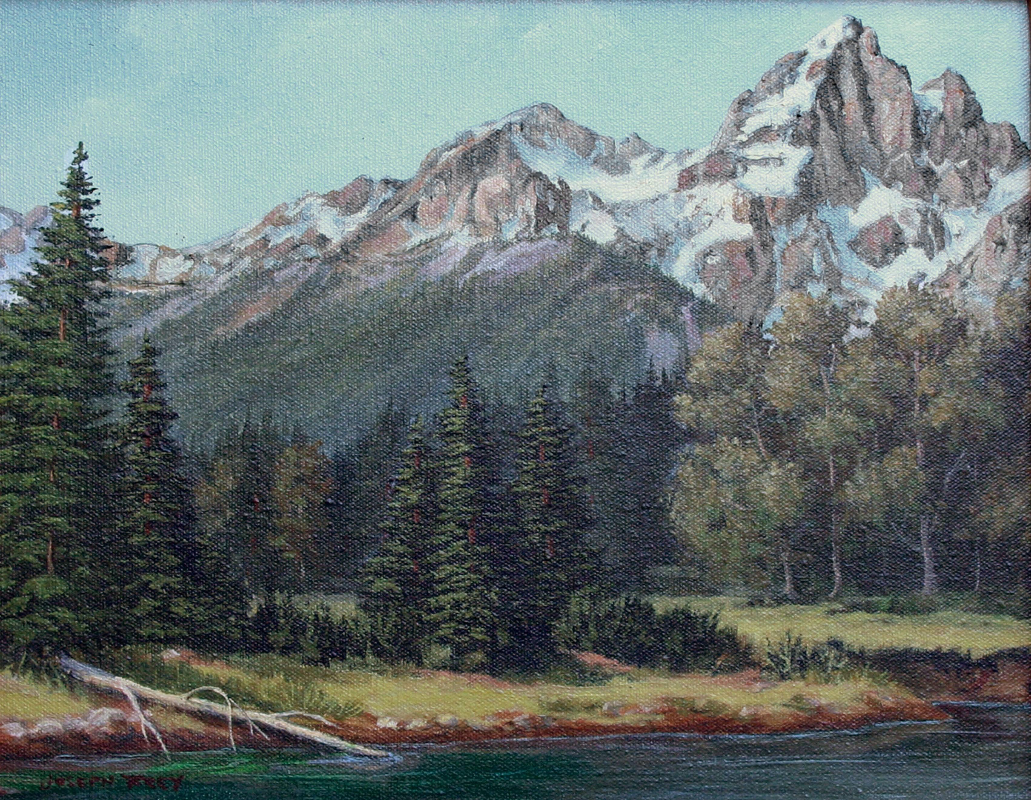 Paisaje boscoso de las cimas de las montañas de California de mediados de siglo, por Joseph Frey en venta 1