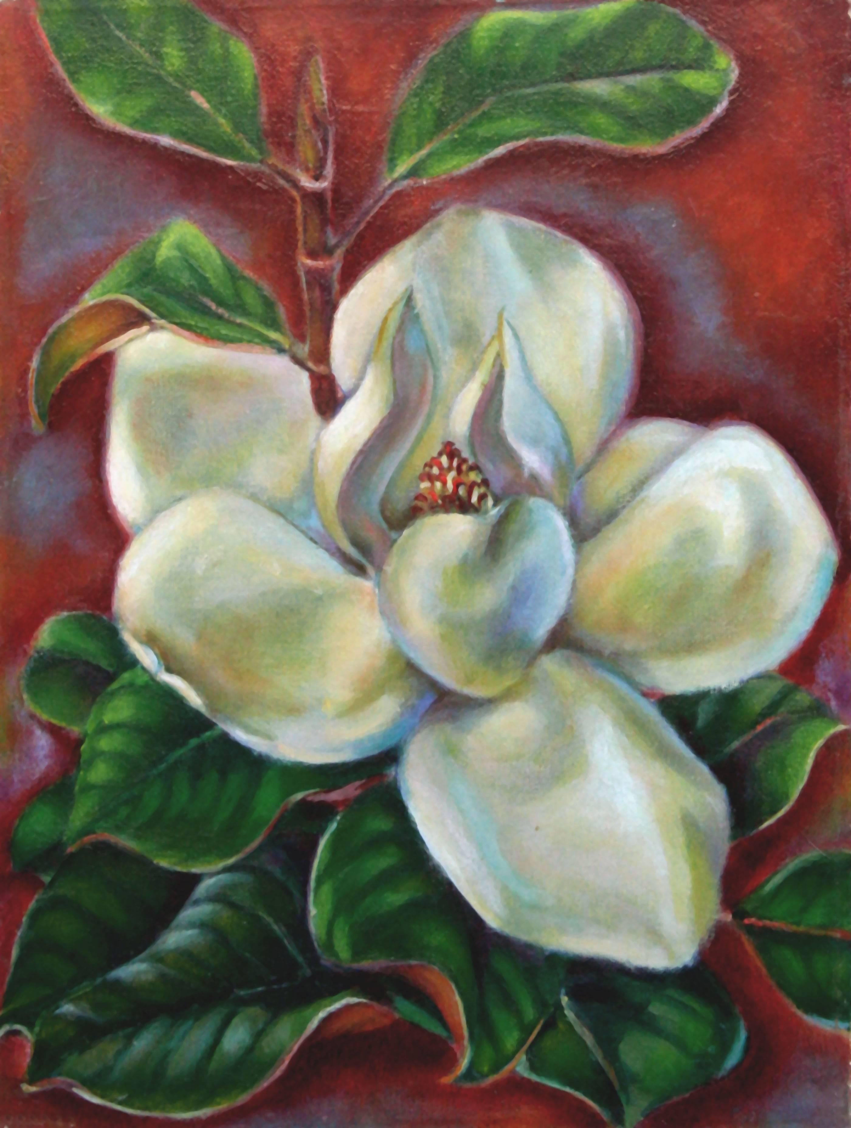 Virginia Sevier Rogers Still-Life Painting - Magnolia Blossom, 1935
