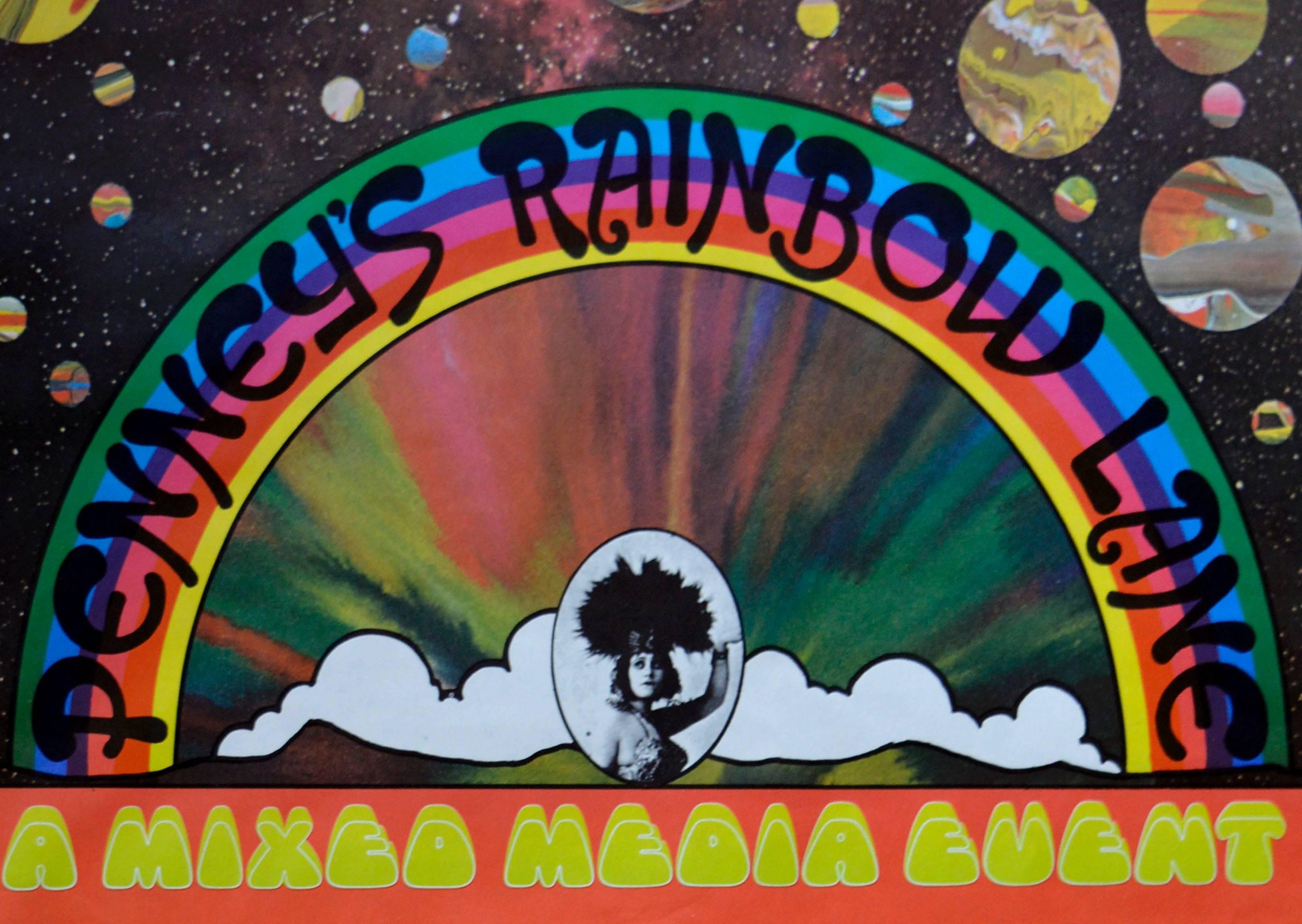Penny's Rainbow Lane - abstraktes psychedelisches Pop-Art-Poster aus den 1960er Jahren  (Orange), Abstract Print, von Peter Max