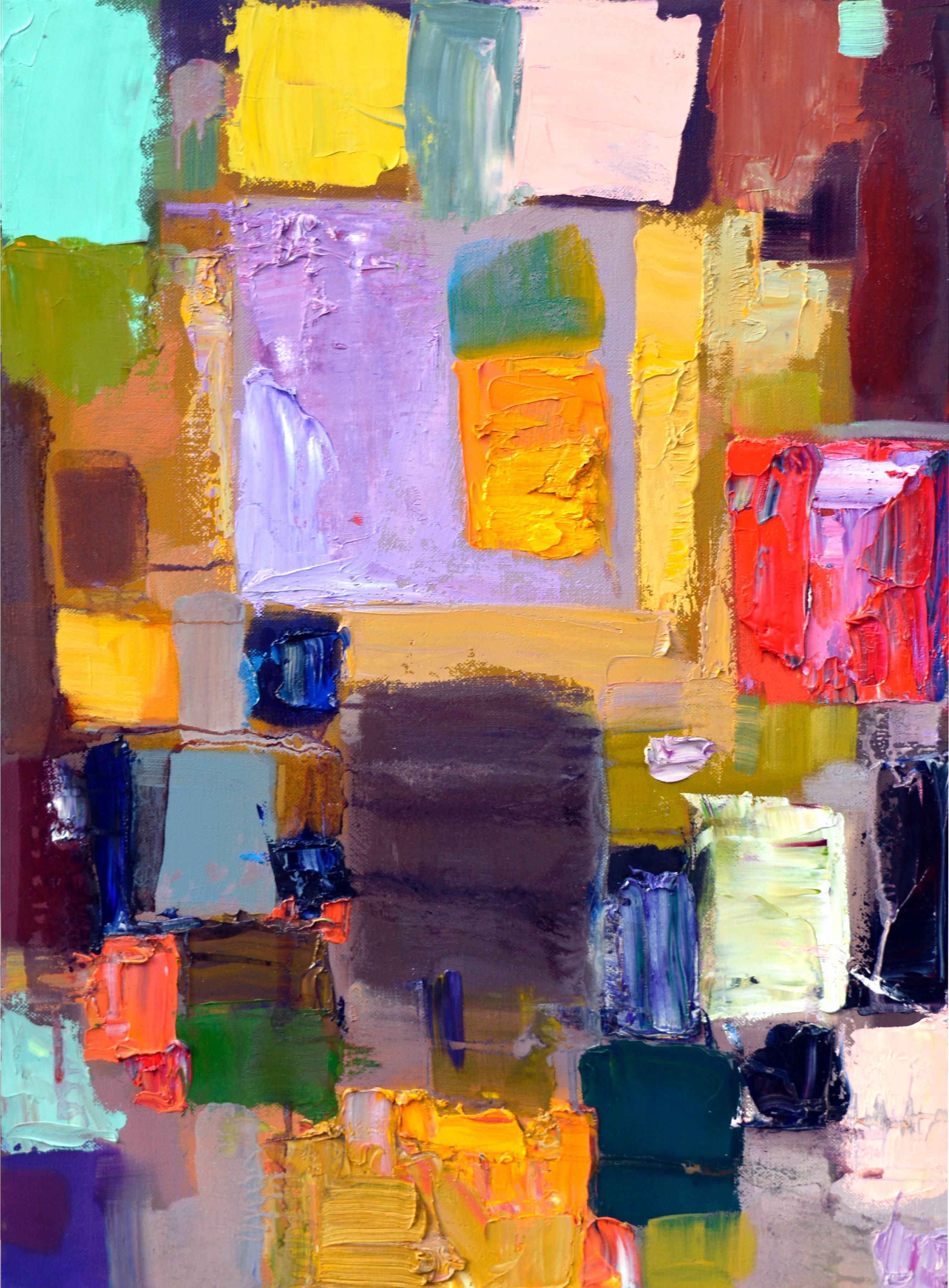 Martin Aguilar Abstract Painting – Schwarzer Farbfeld-Abstrakte