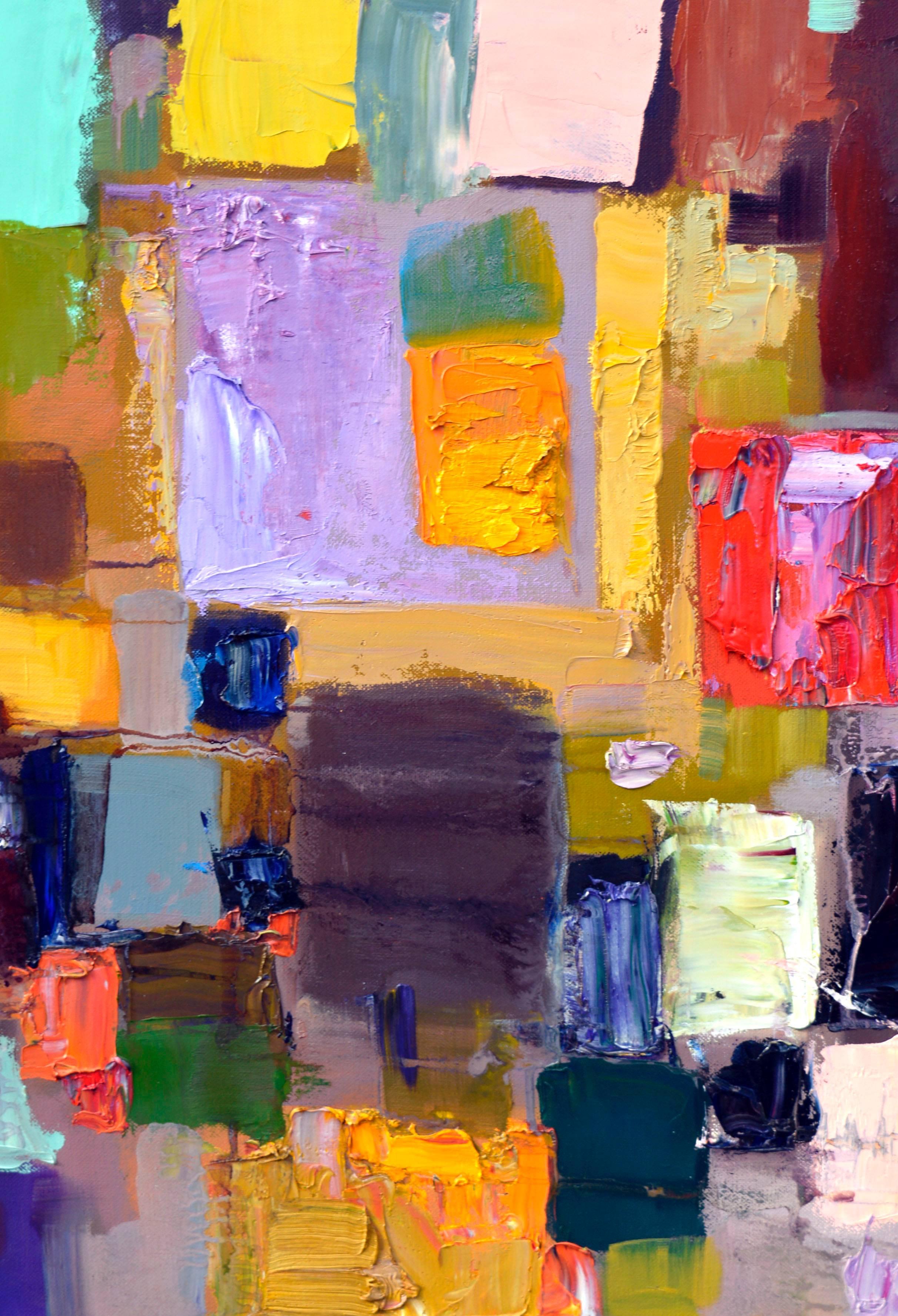 Colorfield abstrait et audacieux - Painting de Martin Aguilar