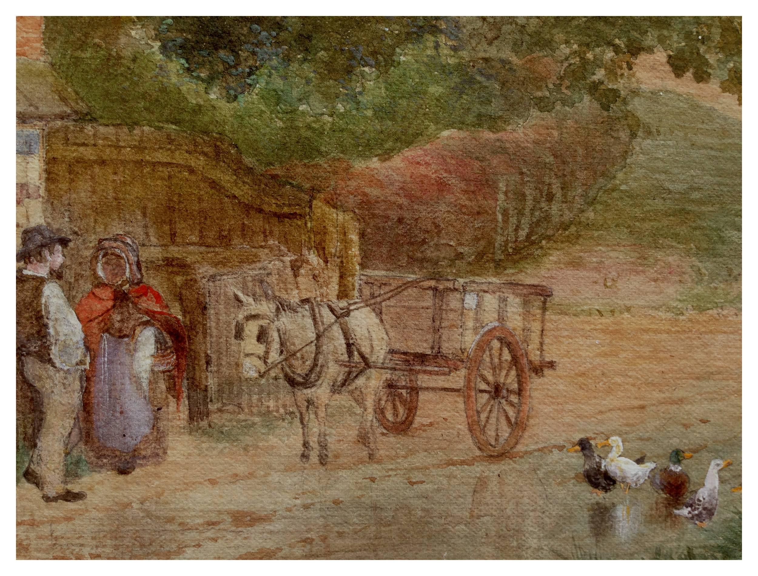 The Post Office Brockenhurst, 1885  - Impressionist Painting by Richard Henry Wright