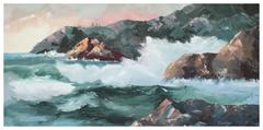 Big Sur Coast, Vintage 1970s Panoramic Pacific Seascape by John Zaccheo