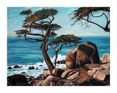 Mid Century California Seascape at Near Point, Carmel
