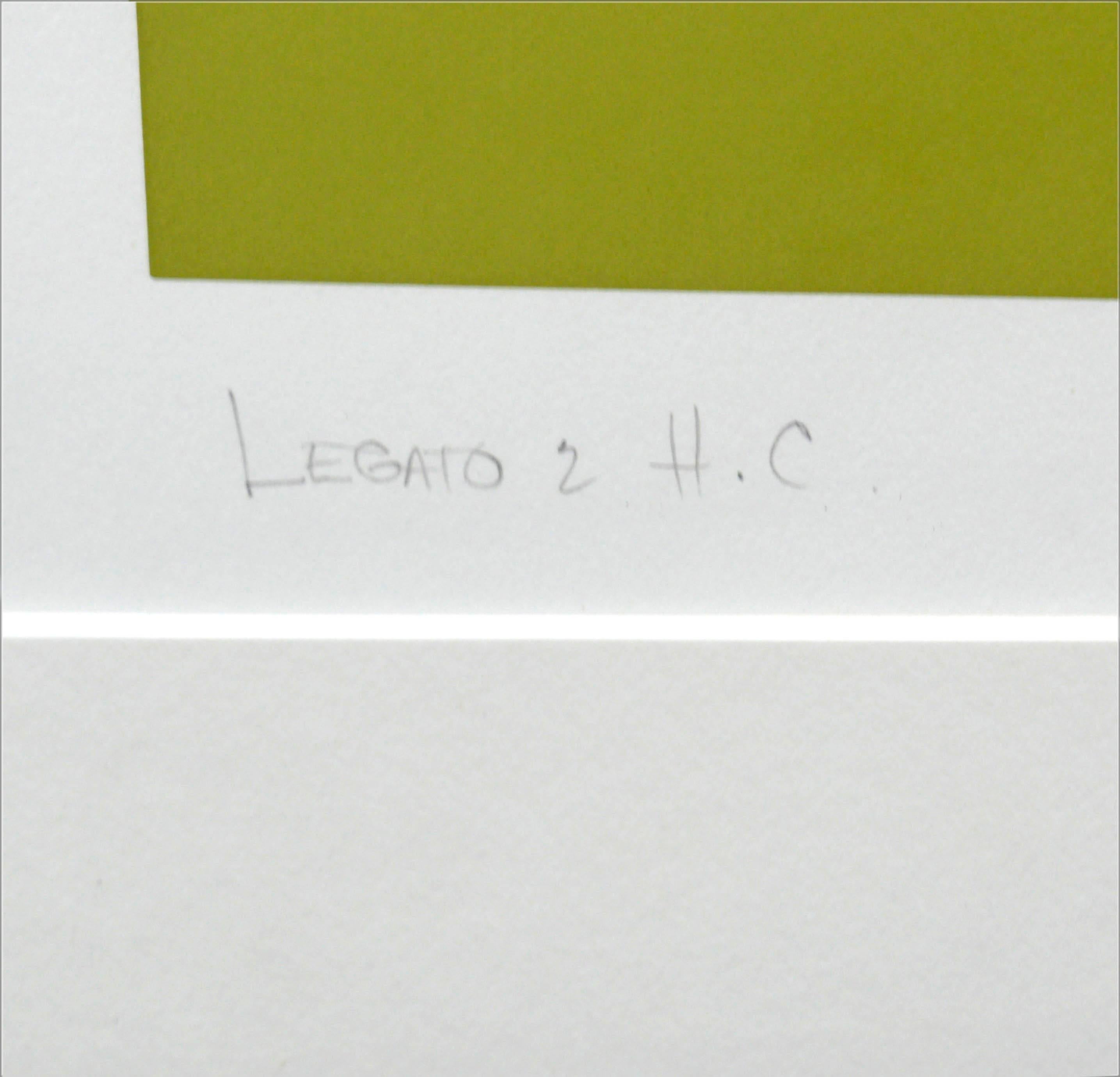 „Legato 2“ – Chartreuse Abstrakter geometrischer Raumteiler 2