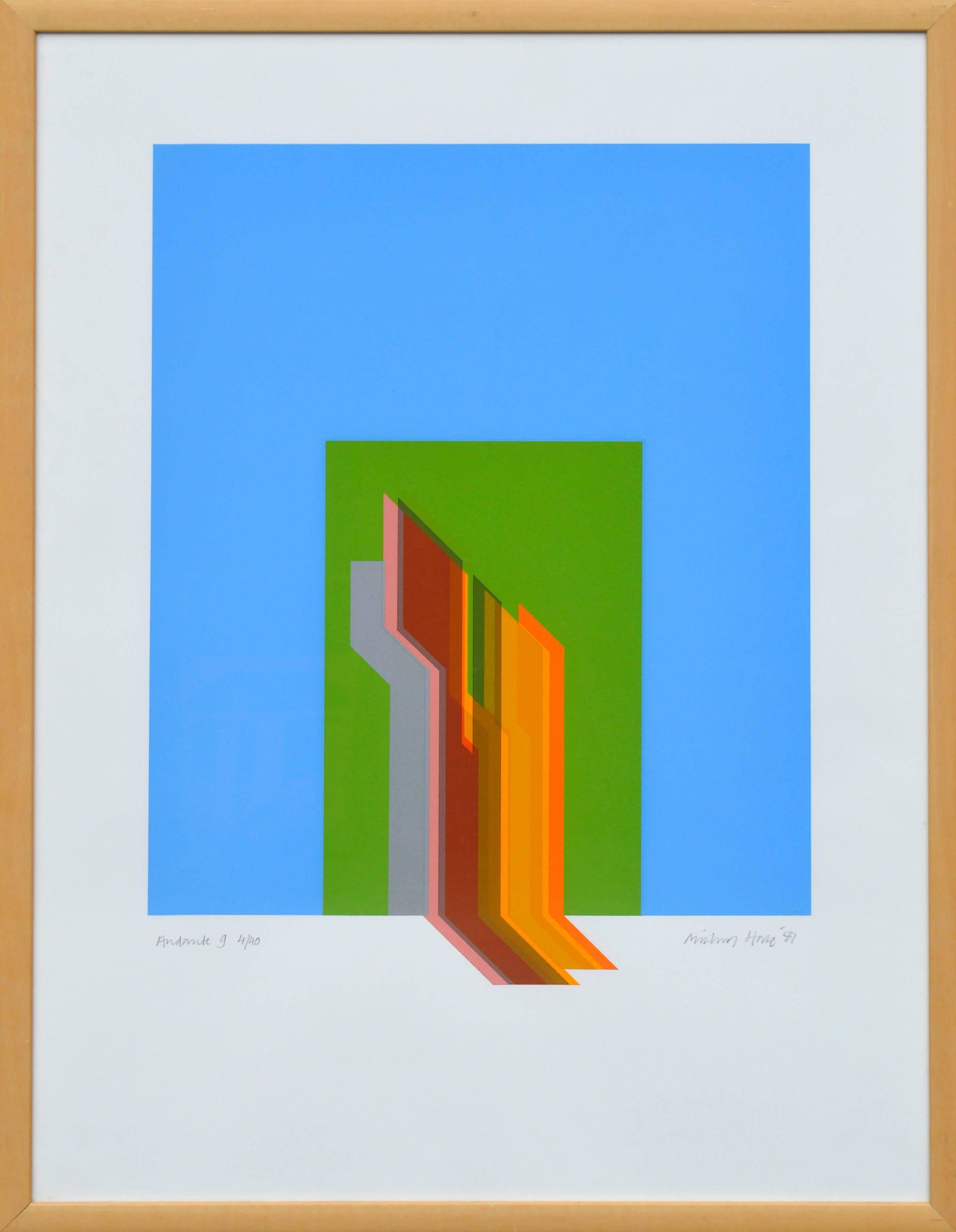 Michael Hale Abstract Print - "Andante Grazioso" - Geometric Abstract Screen Print 