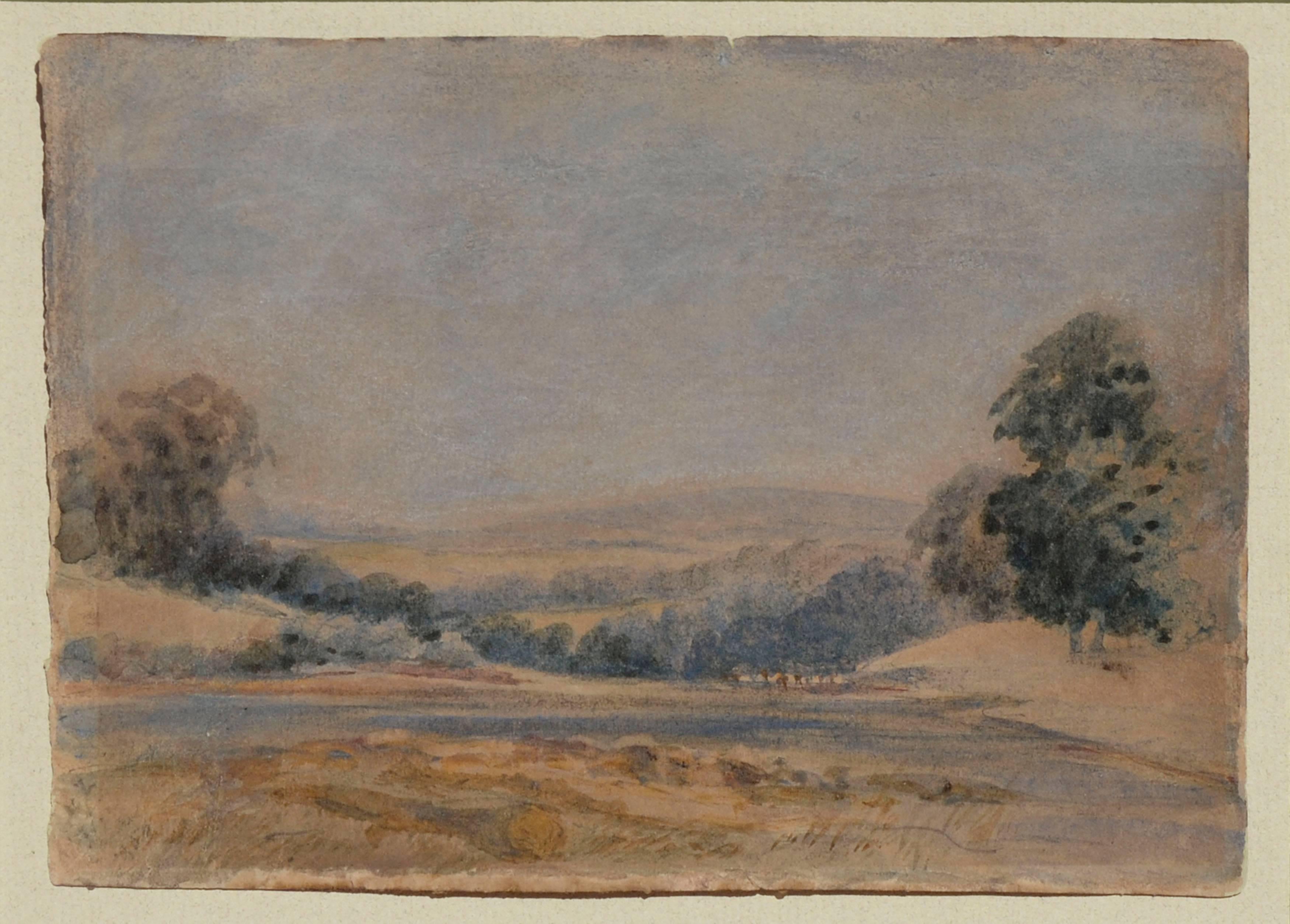 Golden Fields -Turn of 19th Century North Wales Landscape  - Art by John Varley
