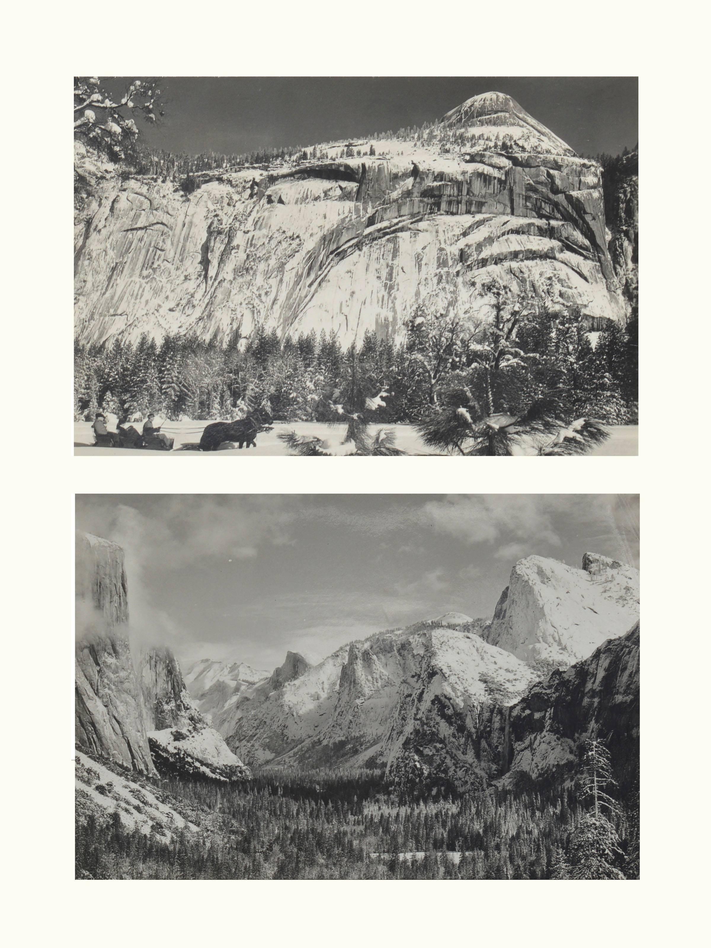 Ansel Adams Black and White Photograph - Yosemite Valley Winter and Sleigh Ride, 1938