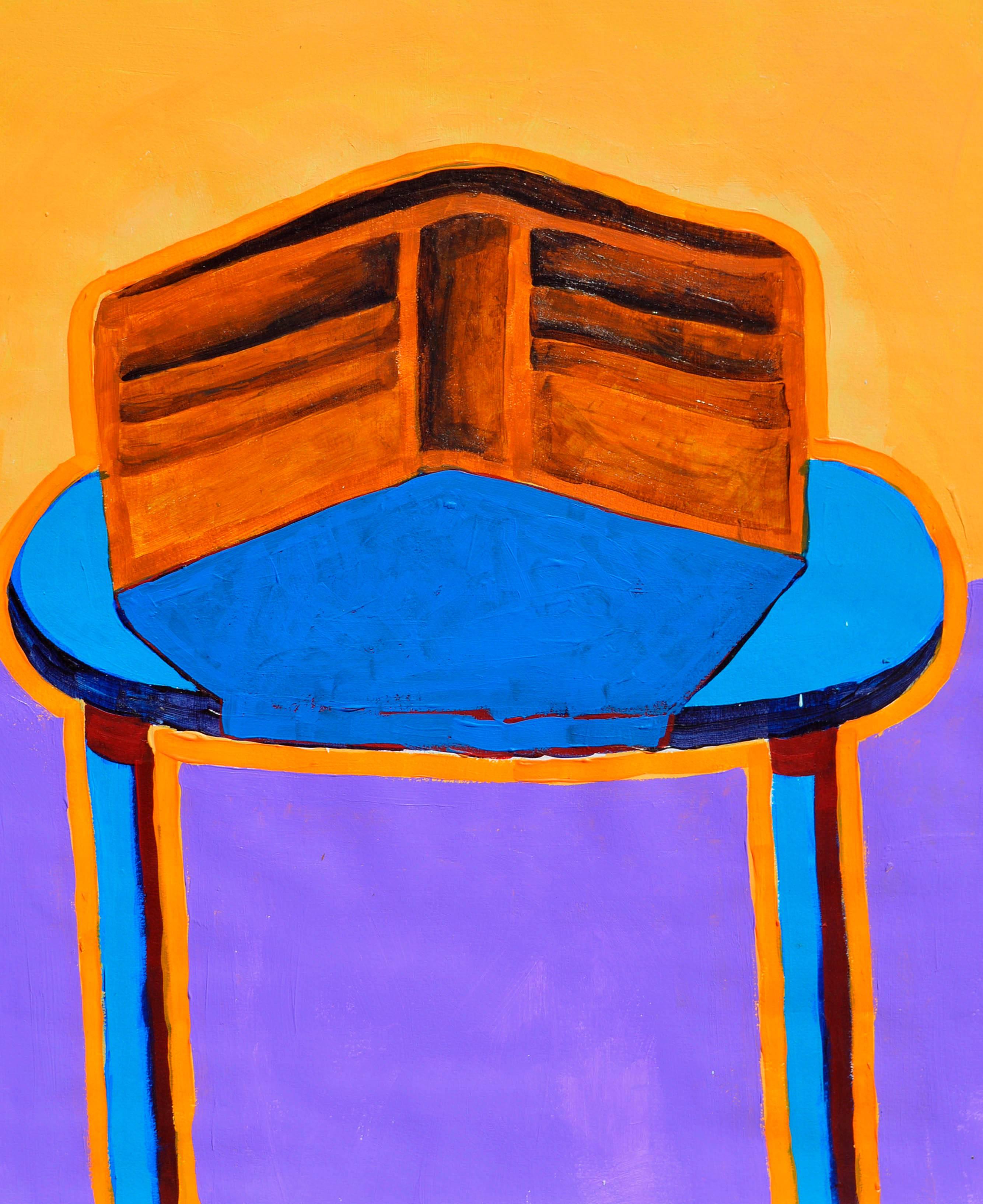 blue table painting