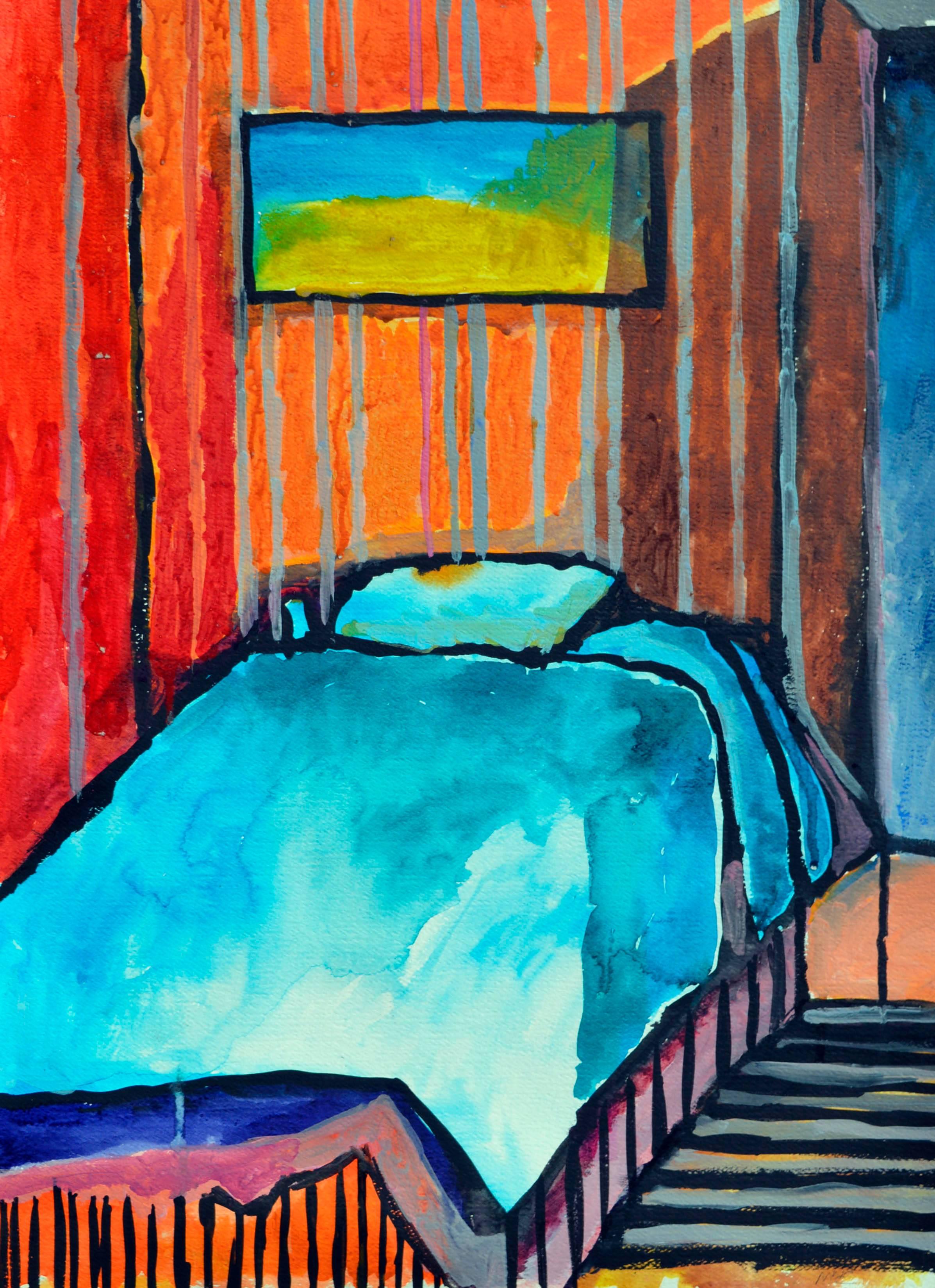 The Fauvist Bedroom – Painting von Michael Eggleston