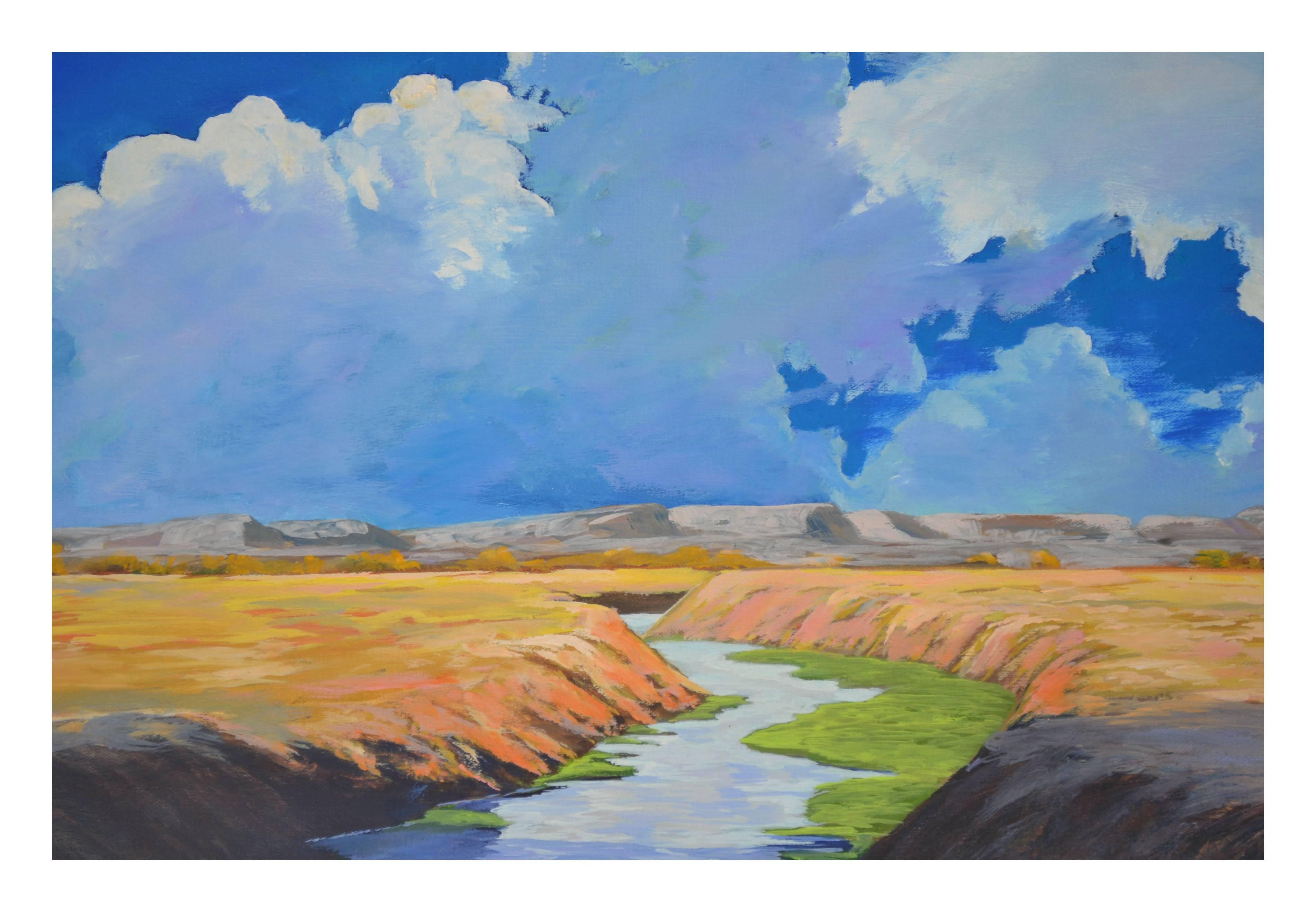 The River, New Mexico - American Impressionist Painting by Unknown