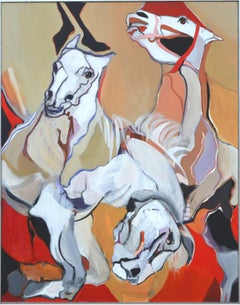 "Bridled Yet Unbridled" - Abstract Expressionist Horses