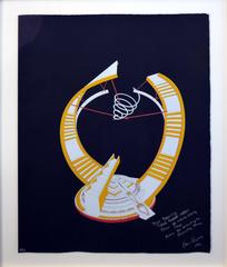 Serigrafía Vintage Abstracta -- Los Pasos Wheely Whirly