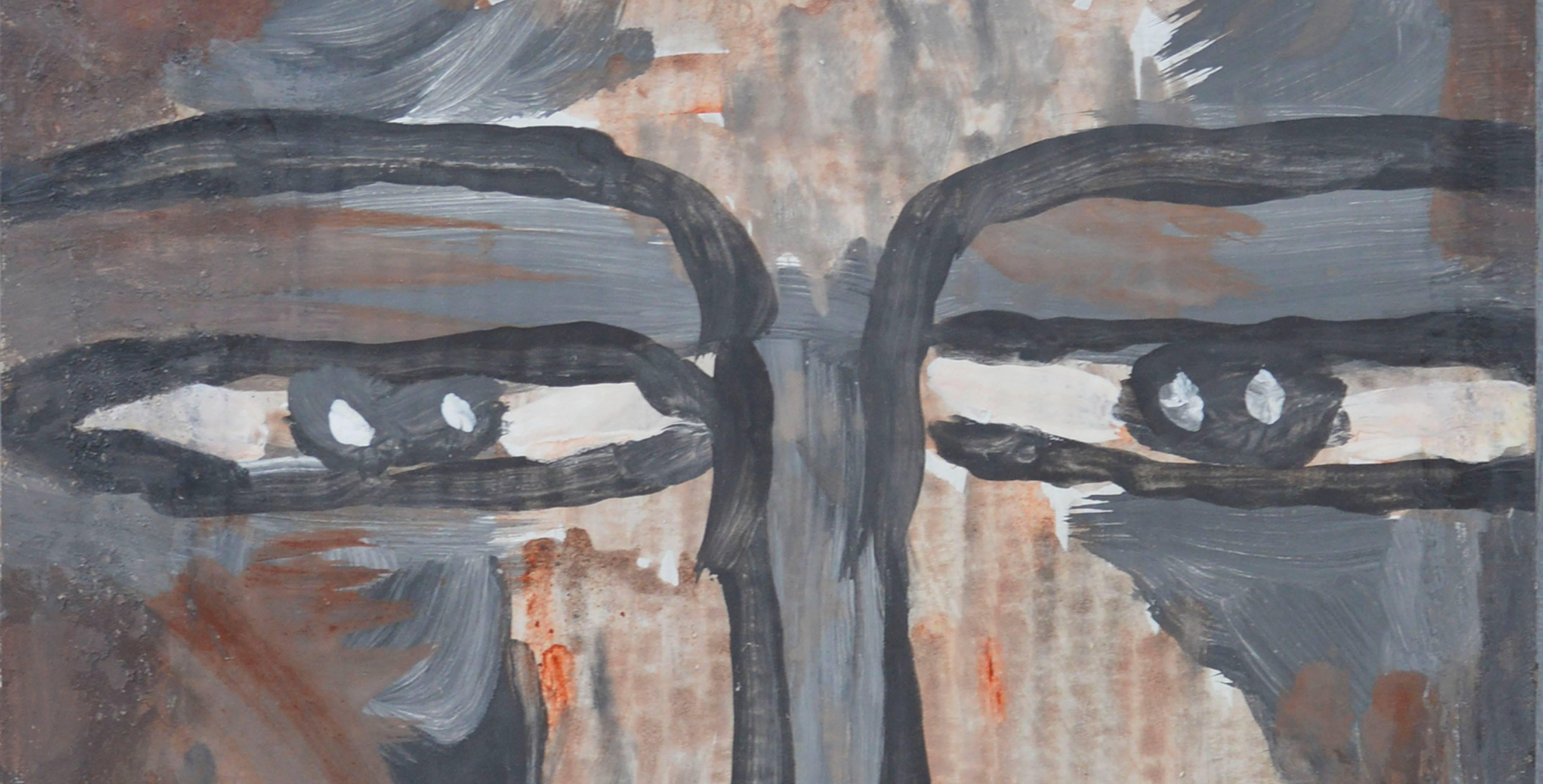 Arte Outsider Retrato Figurativo - Painting de Leon Kennedy