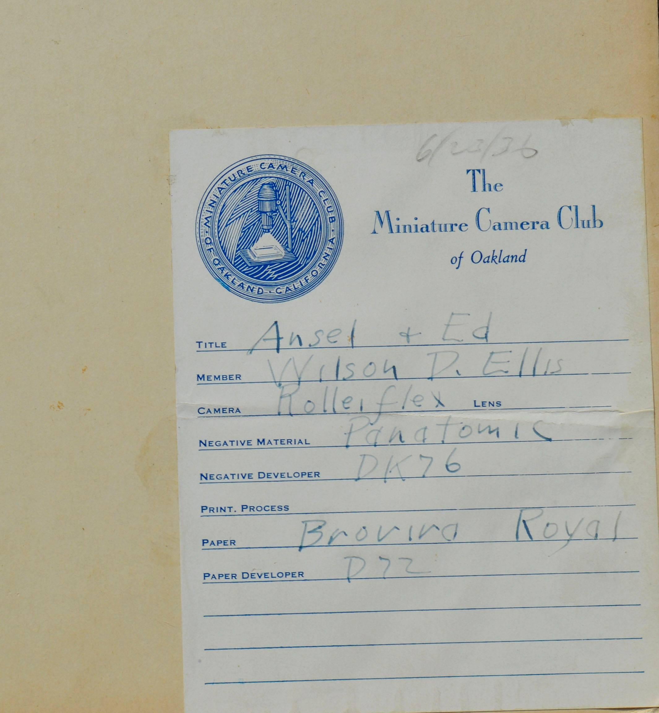 Fotografía de los años 30 de Ansel Adams y Ed Towler en venta 2