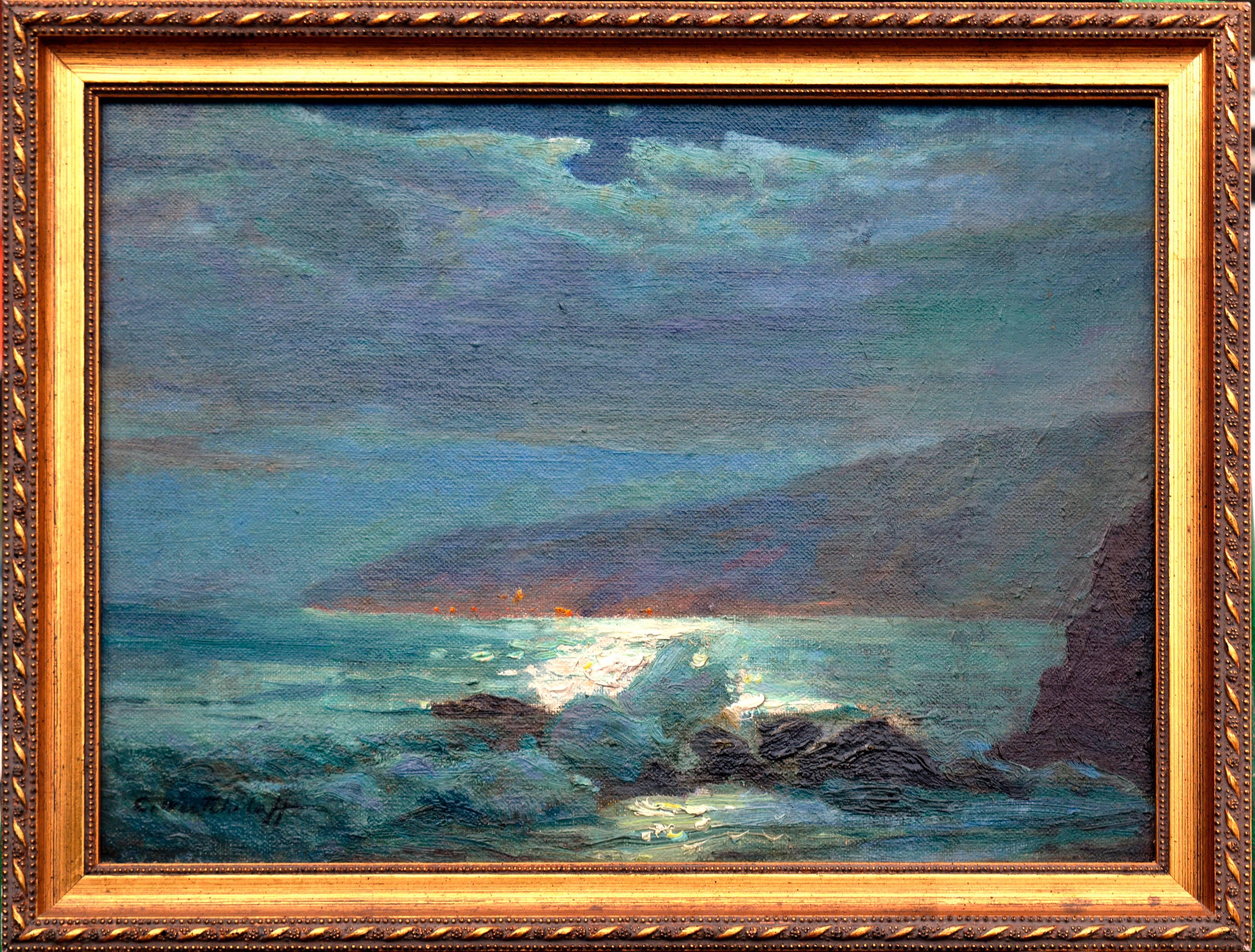 Constantin Aleksandrovich Westchiloff Landscape Painting - Maine Seascape Late 19th Century, Constantin Westchiloff