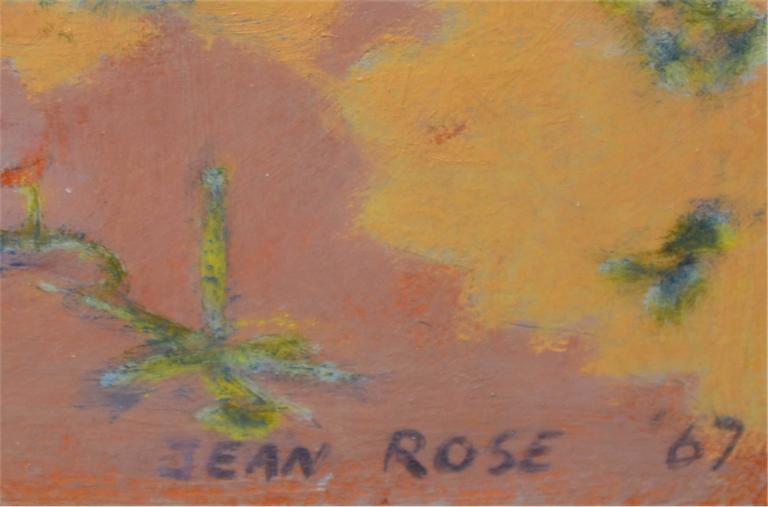 Jean Rose Garden and the Cat by Jean Rose, Painting For Sale at 1stdibs