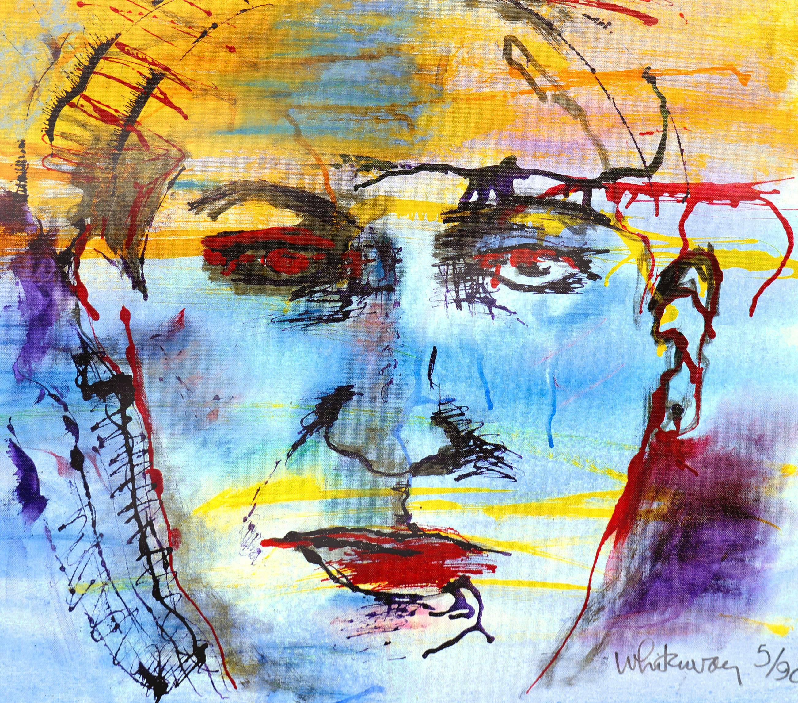 Abstracted Self Portrait by Erica Whiteway - Painting by Erika Whiteway 