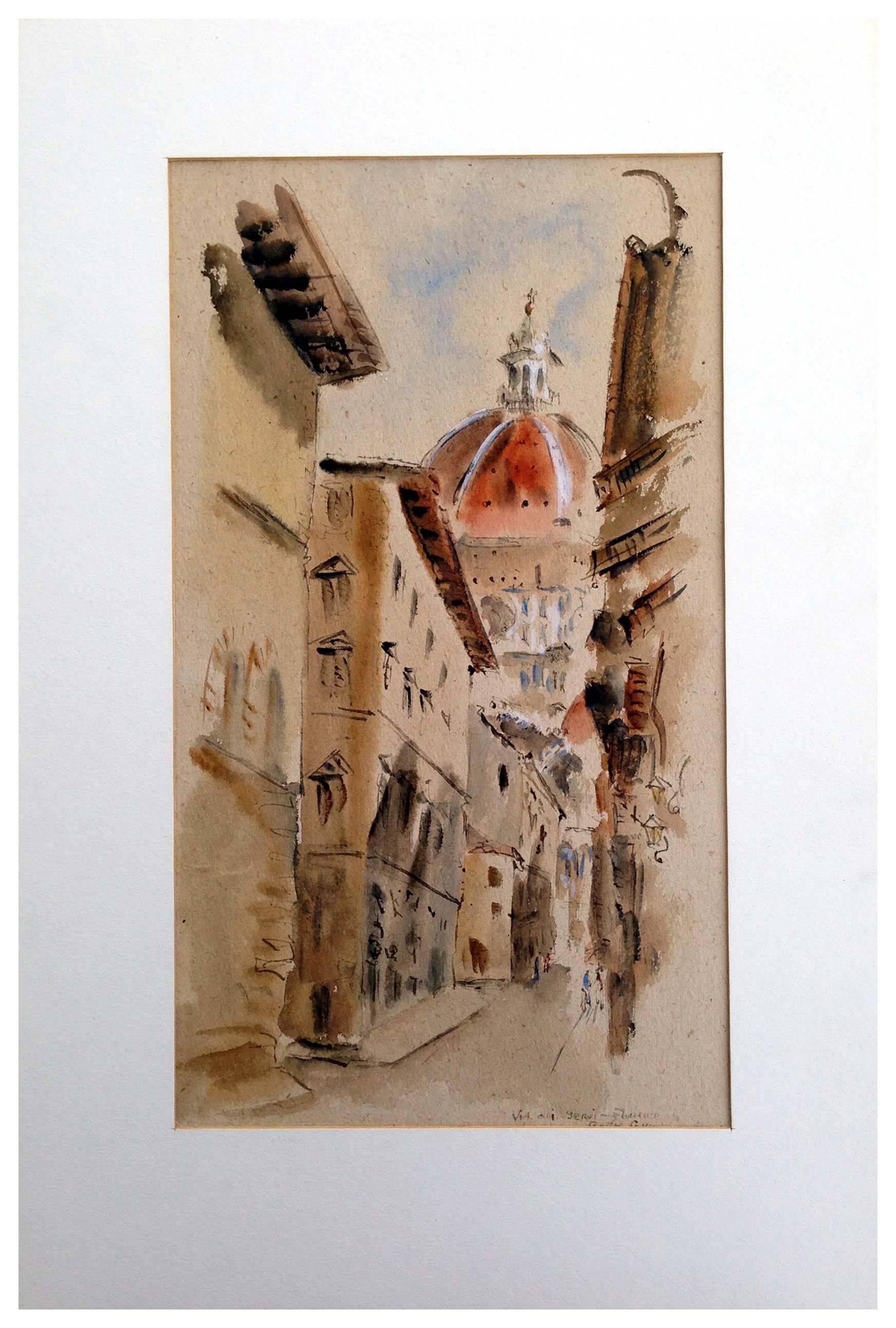 Street in Florence - Painting by Betty Guy