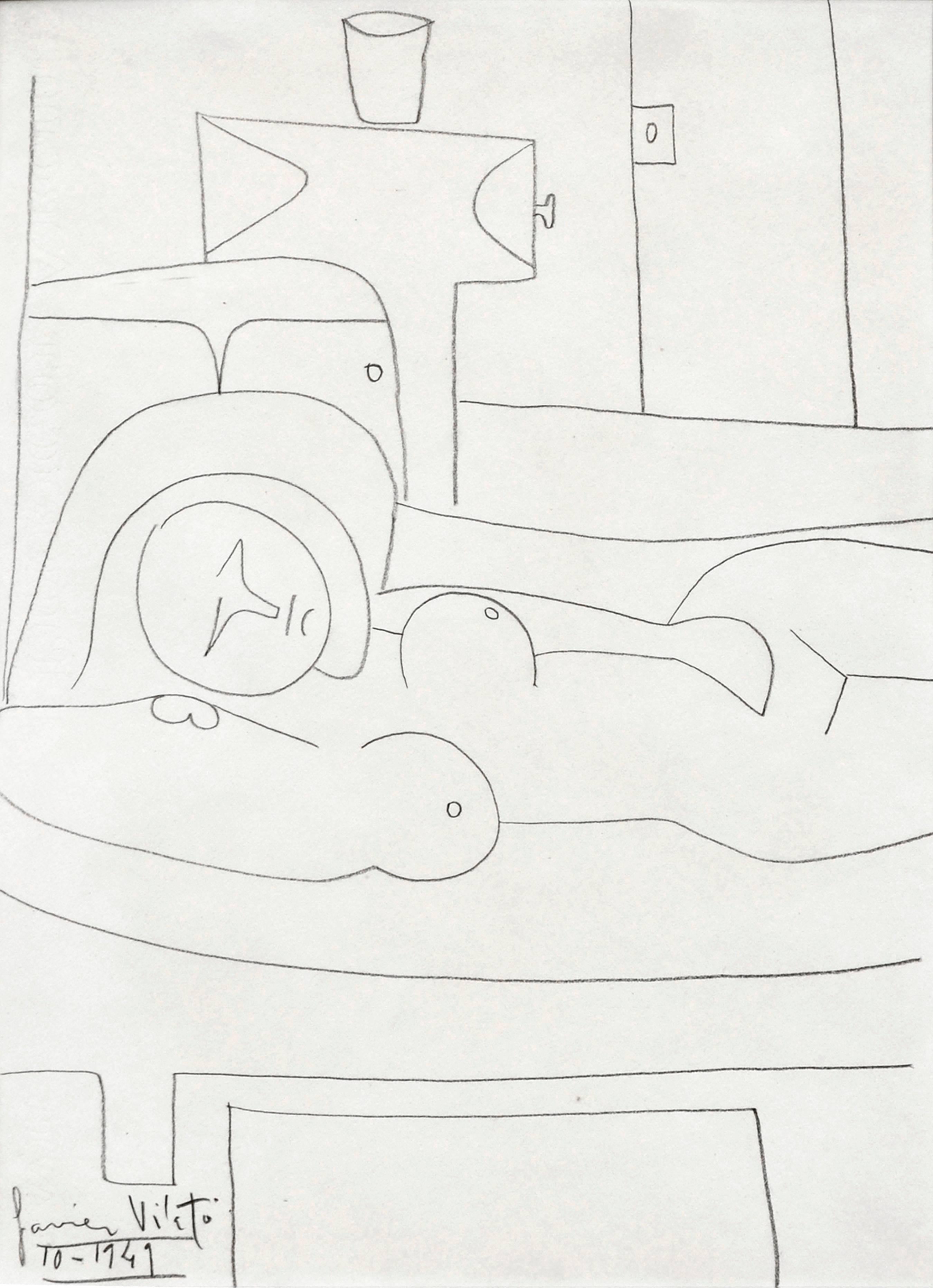 Picasso Picassos Nephew's Liegender Akt:: 1949 – Art von Javier Vilato