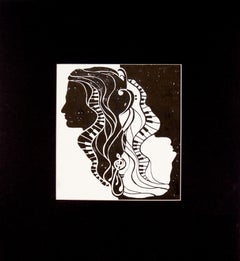 „It Flows Through Her“ – Original Tinte auf Papier