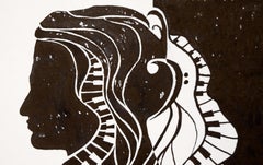 "It Flows Through Her" - Original Ink on Paper