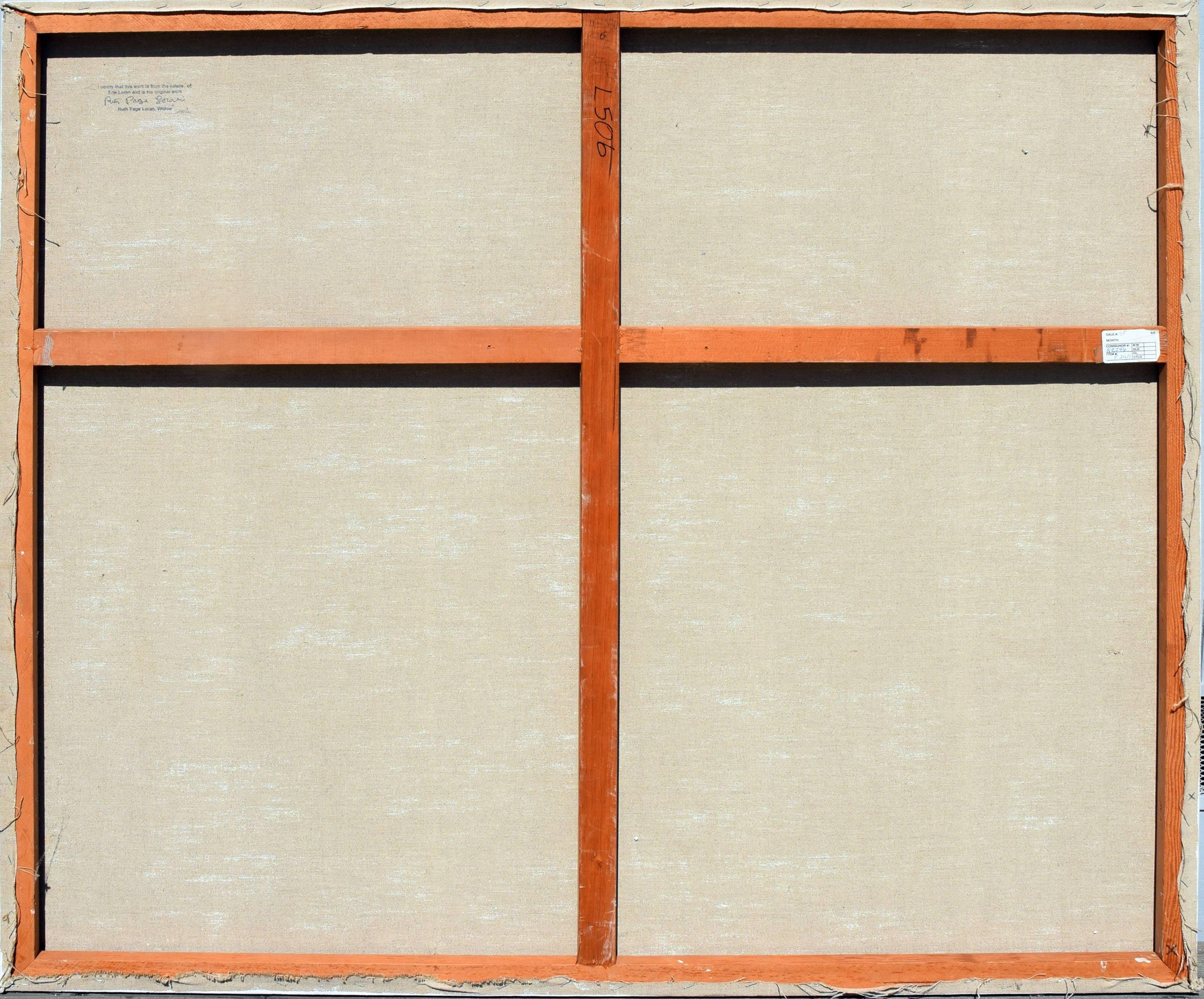 Miniere d'oro del Wyoming, paesaggio geometrico astratto moderno su larga scala #3

Bellissimo paesaggio geometrico astratto di Erle Loran (americano, 1905-1999) dei 