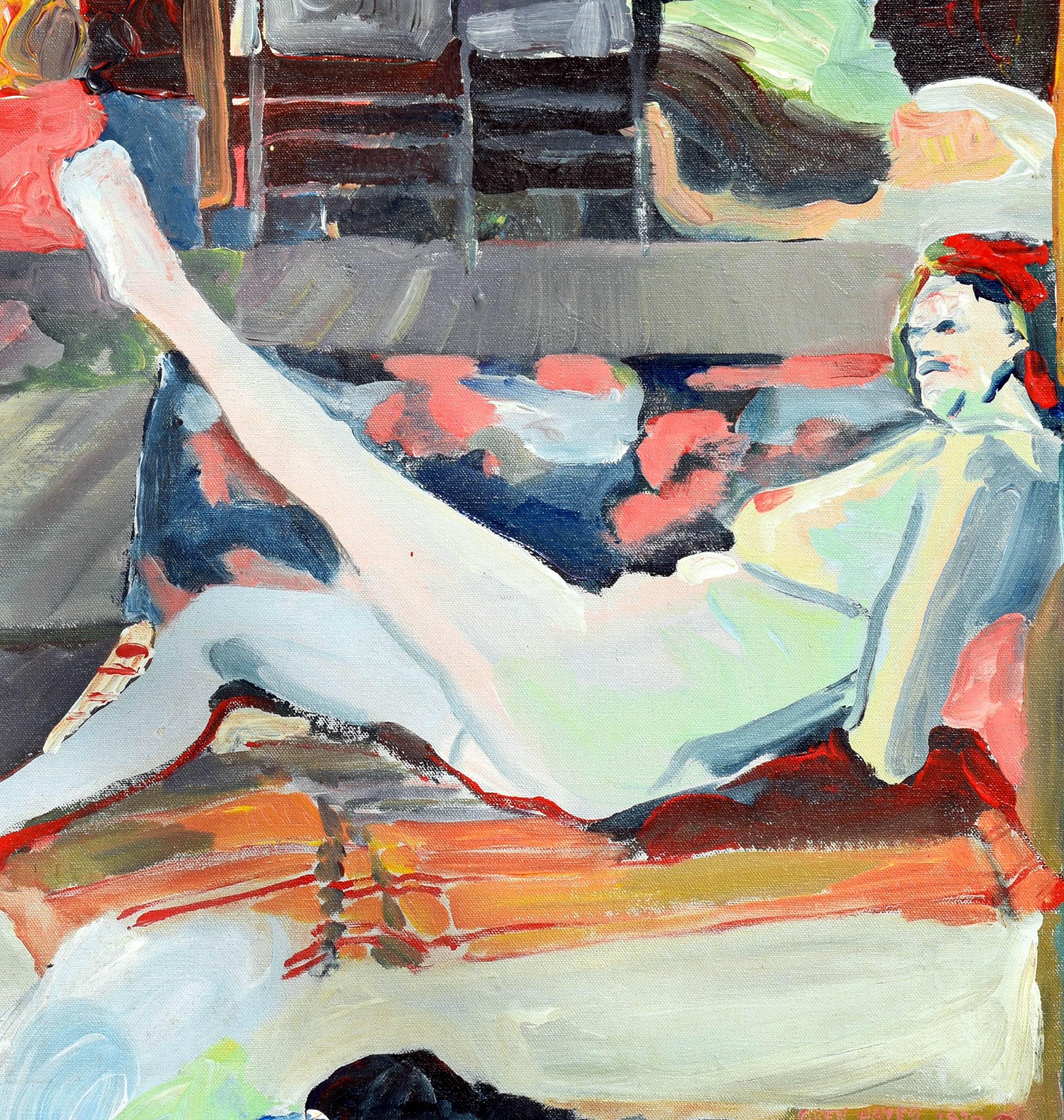 Nude Reclining, Bay Area Figurative Movement - Painting by Patricia Gren Hayes