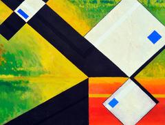 Cubi astratti bianchi -- Scuola di Espressionismo Astratto di San Francisco