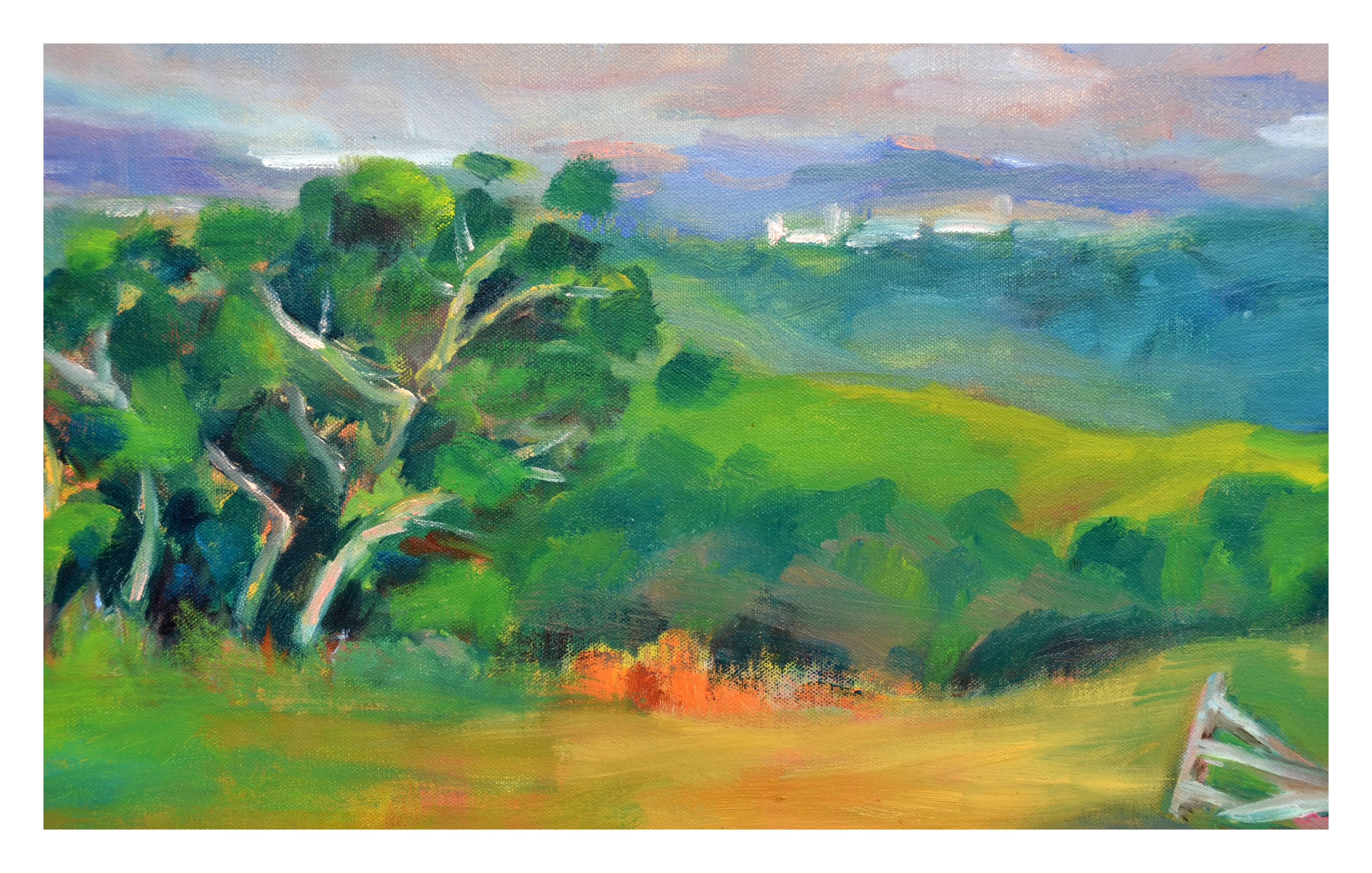 Paysage des montagnes côtières du Monterey - Painting de Jack Lynn