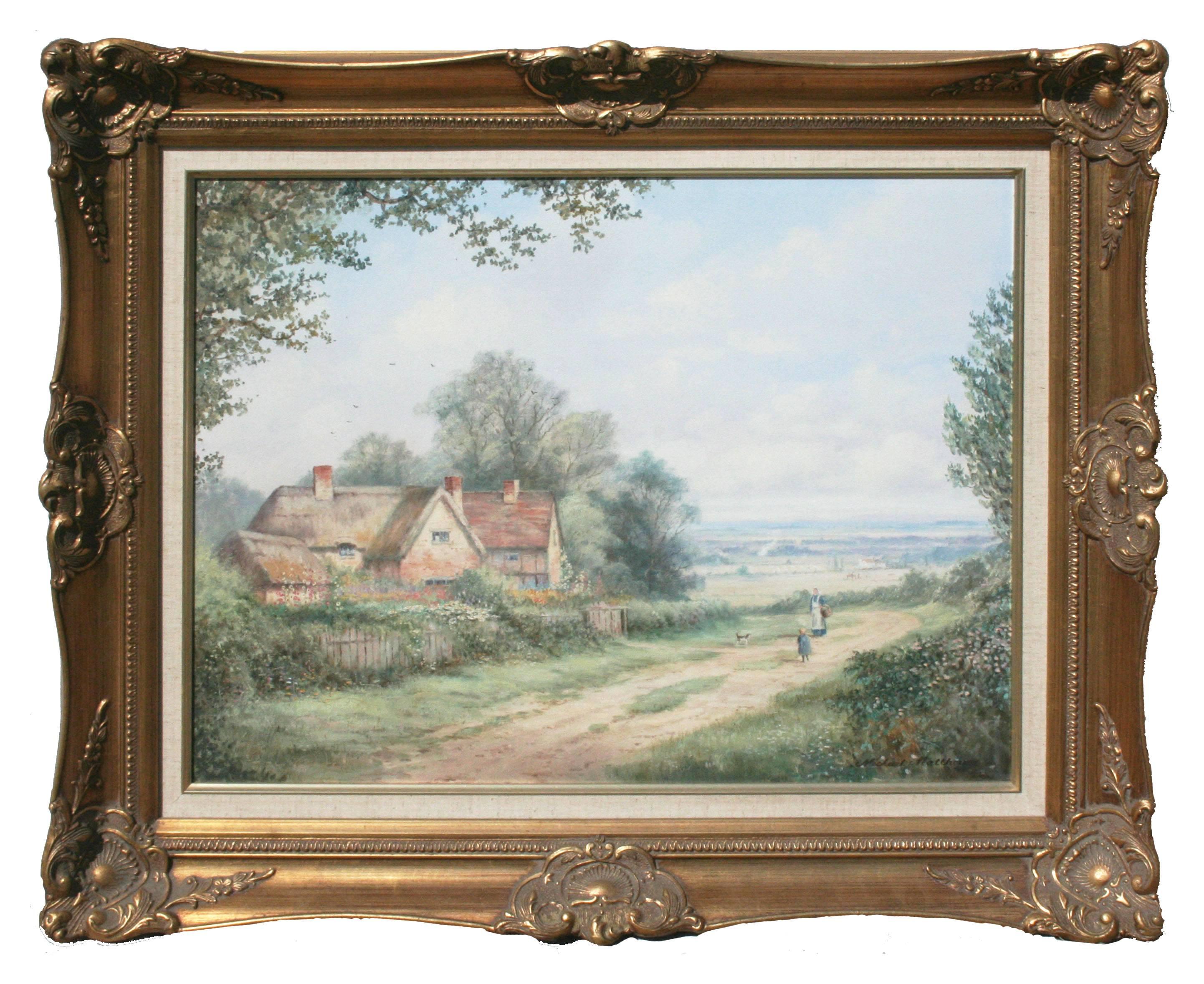 Figurative Painting de Michael Matthews - Un buen día de paseo - Cumberland, Inglaterra