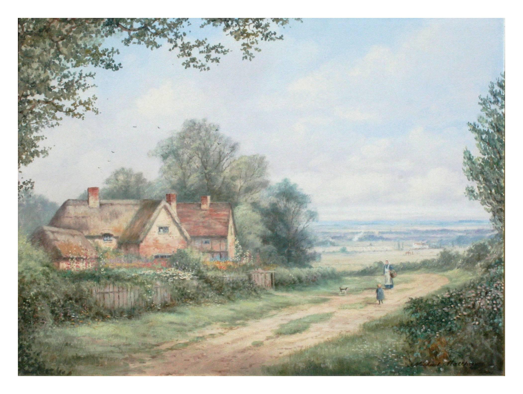 A Good Day's Walk - Cumberland, England - Painting by Michael Matthews